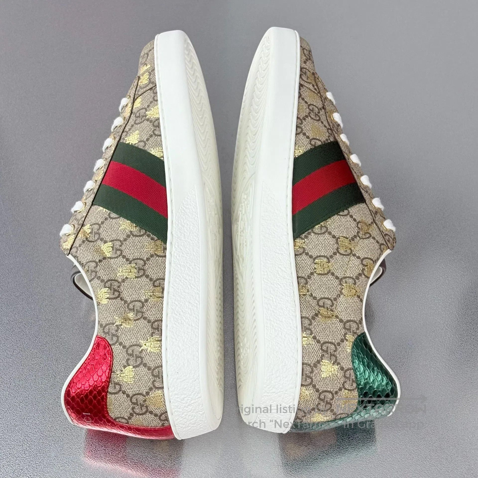 Gucci Gucci Ace Gold Bee Sneakers. Size US 11.5 / EU 44-45 - 5 Thumbnail