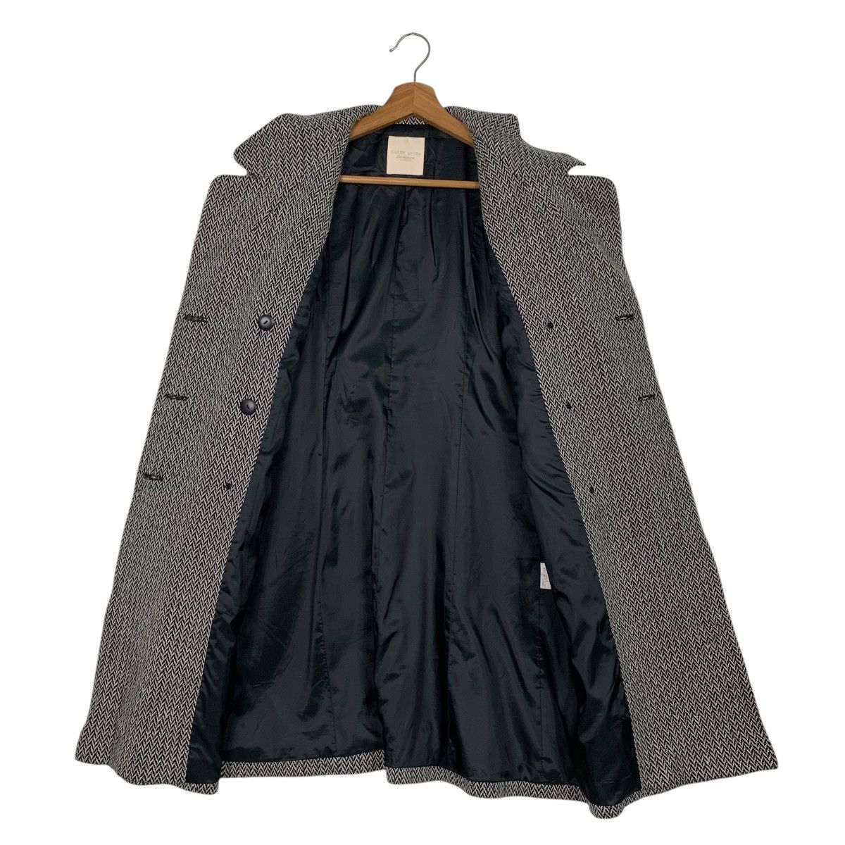 Hardy Amies Hardy Amies London Essence Double Breasted Herringbone Coat Size S / US 4 / IT 40 - 11 Thumbnail