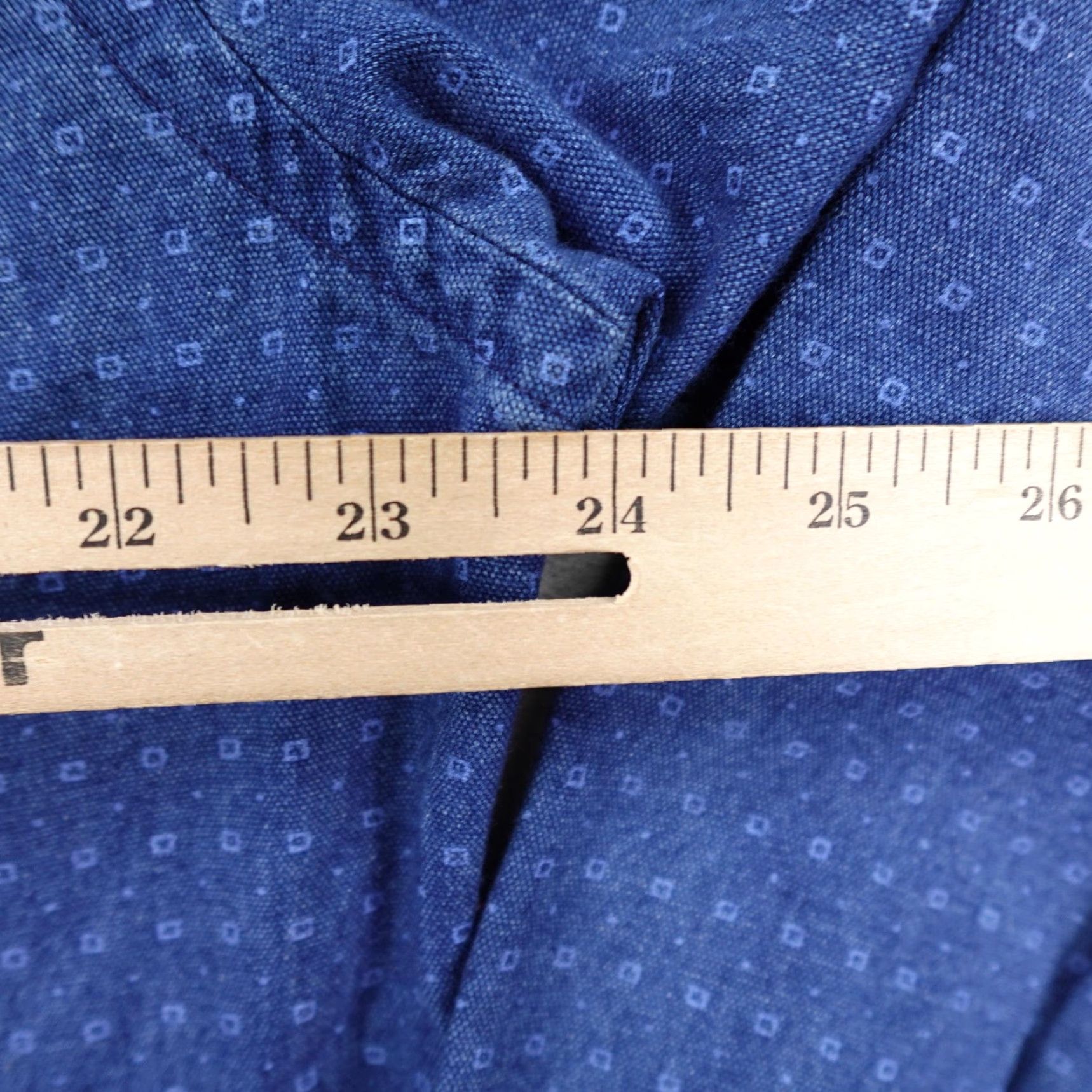Ralph Lauren RALPH LAUREN Men’s Large Blue Chambray Button-Up Shirt - Long Sleeve Geometric Pattern Casual Outdoor Size US L / EU 52-54 / 3 - 6 Thumbnail