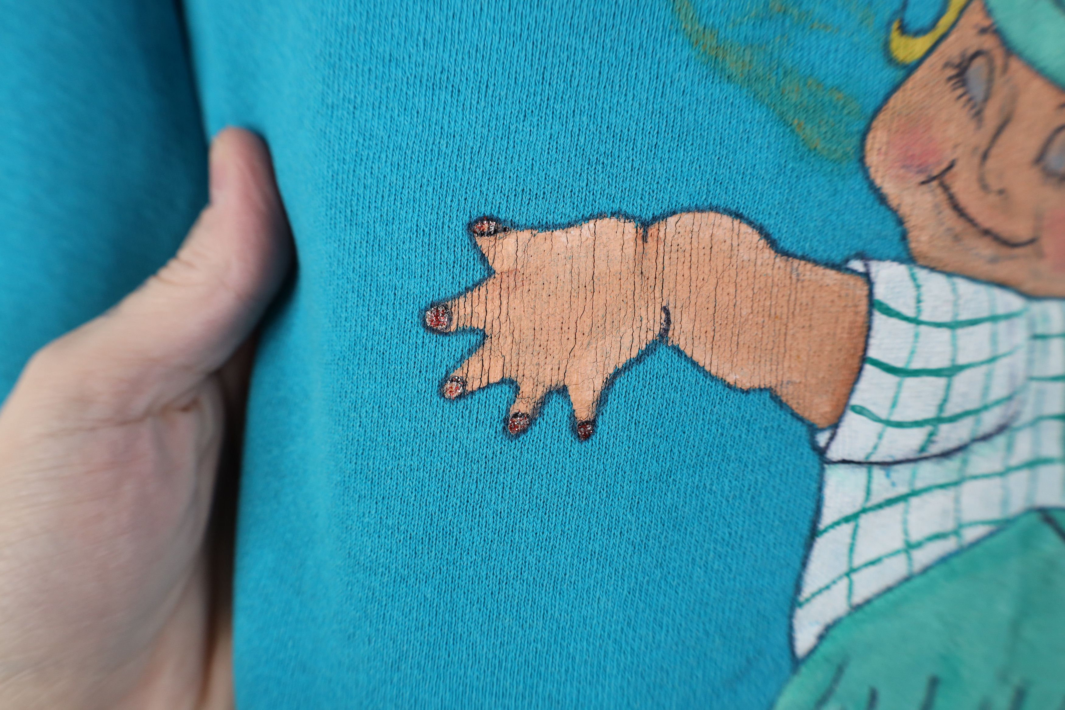 Vintage Vintage 90s Streetwear Hand Painted Golf Sweatshirt USA Size L / US 10 / IT 46 - 5 Thumbnail