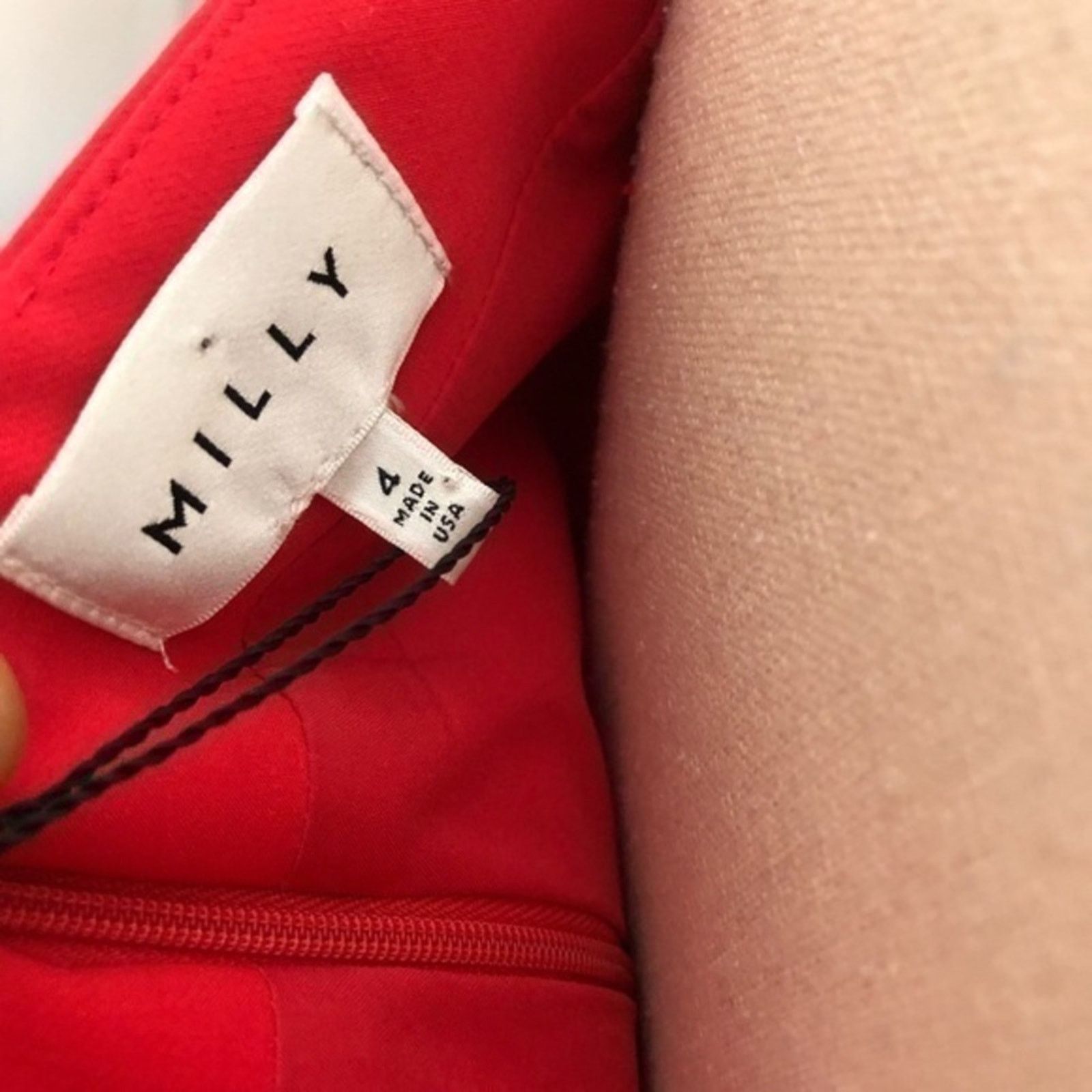 Milly Double Ruffle Selena Mini Cherry Red Dress Size 4