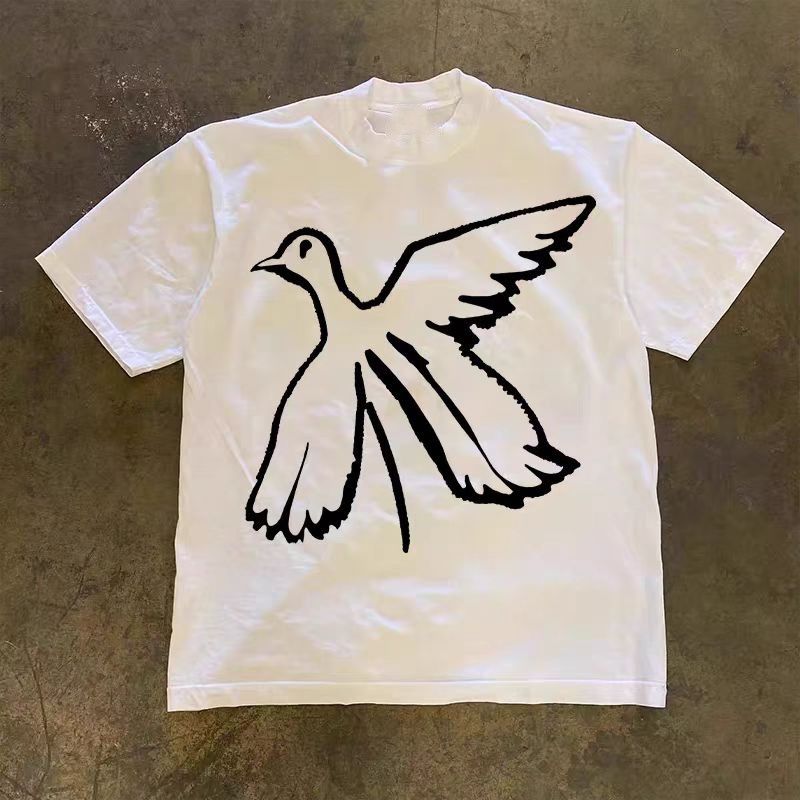 Vintage White washed vintage pigeon print t-shirt Size US M / EU 48-50 / 2 - 1 Thumbnail
