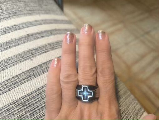 Jewelry Cross Amulet Ring Jewelry Streetwear Fashion Gift Size ONE SIZE - 4 Thumbnail