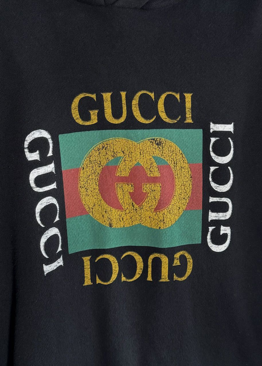 Gucci Gucci "Fake Logo" GG Black Oversized Hoodie Size US XS / EU 42 / 0 - 4 Thumbnail