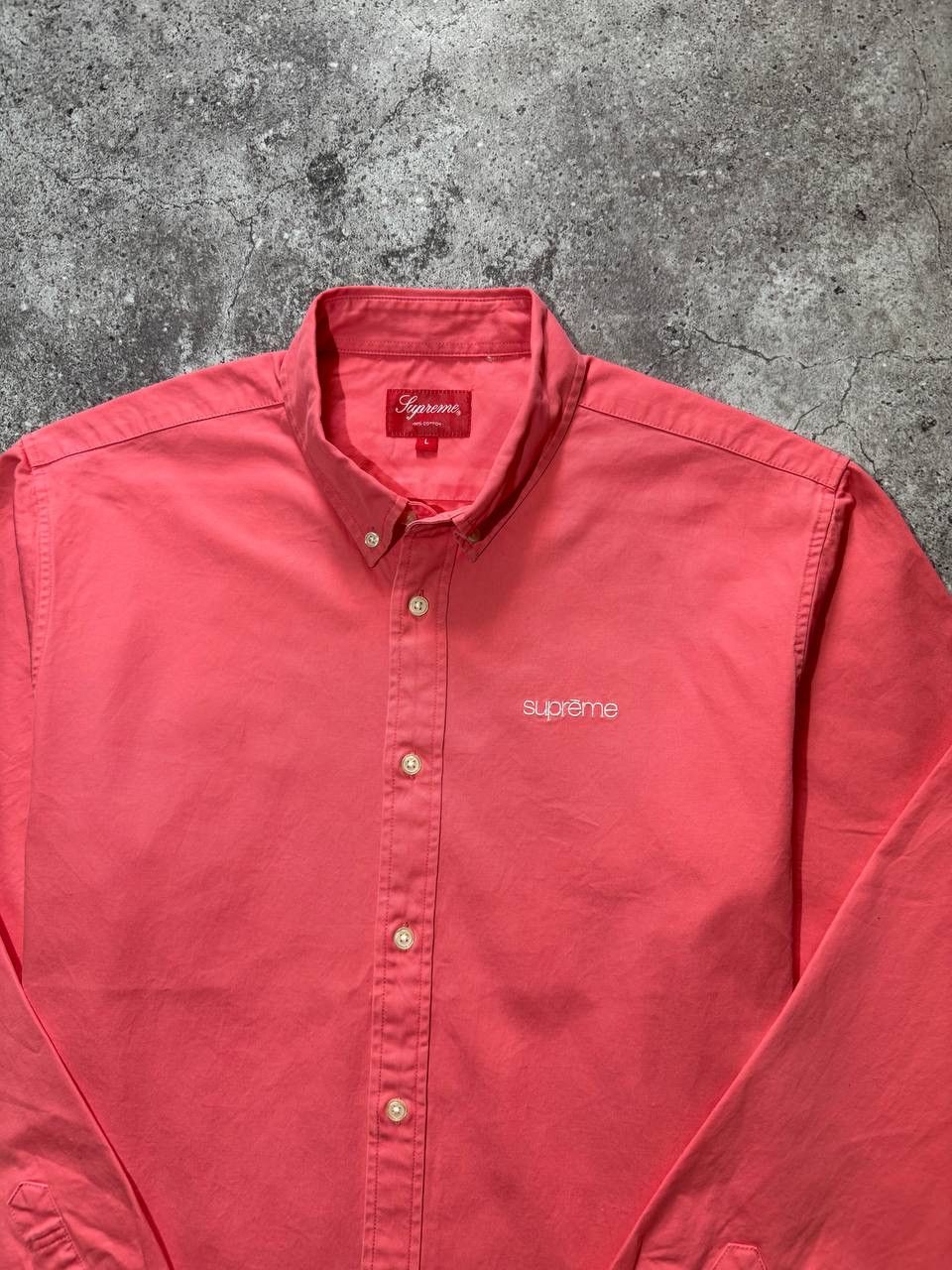 Supreme Supreme Rare Pink 100% Cotton Men's Button Up Long Sleeves Size US L / EU 52-54 / 3 - 2 Thumbnail