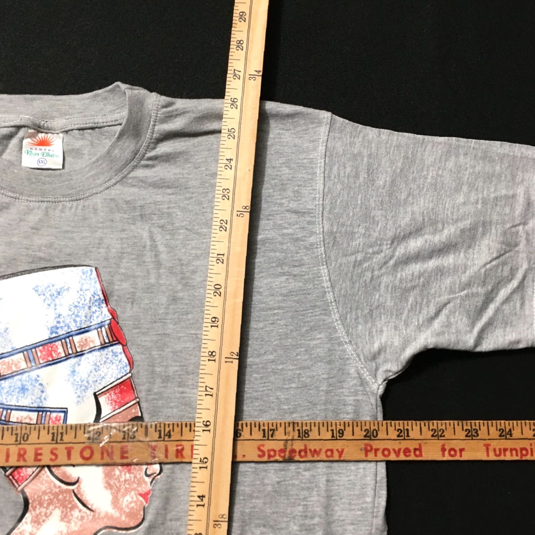 Vintage grey egypt pharaoh egyptian queen cleopatra T Shirt Mens 2XL Size US XXL / EU 58 / 5 - 5 Thumbnail