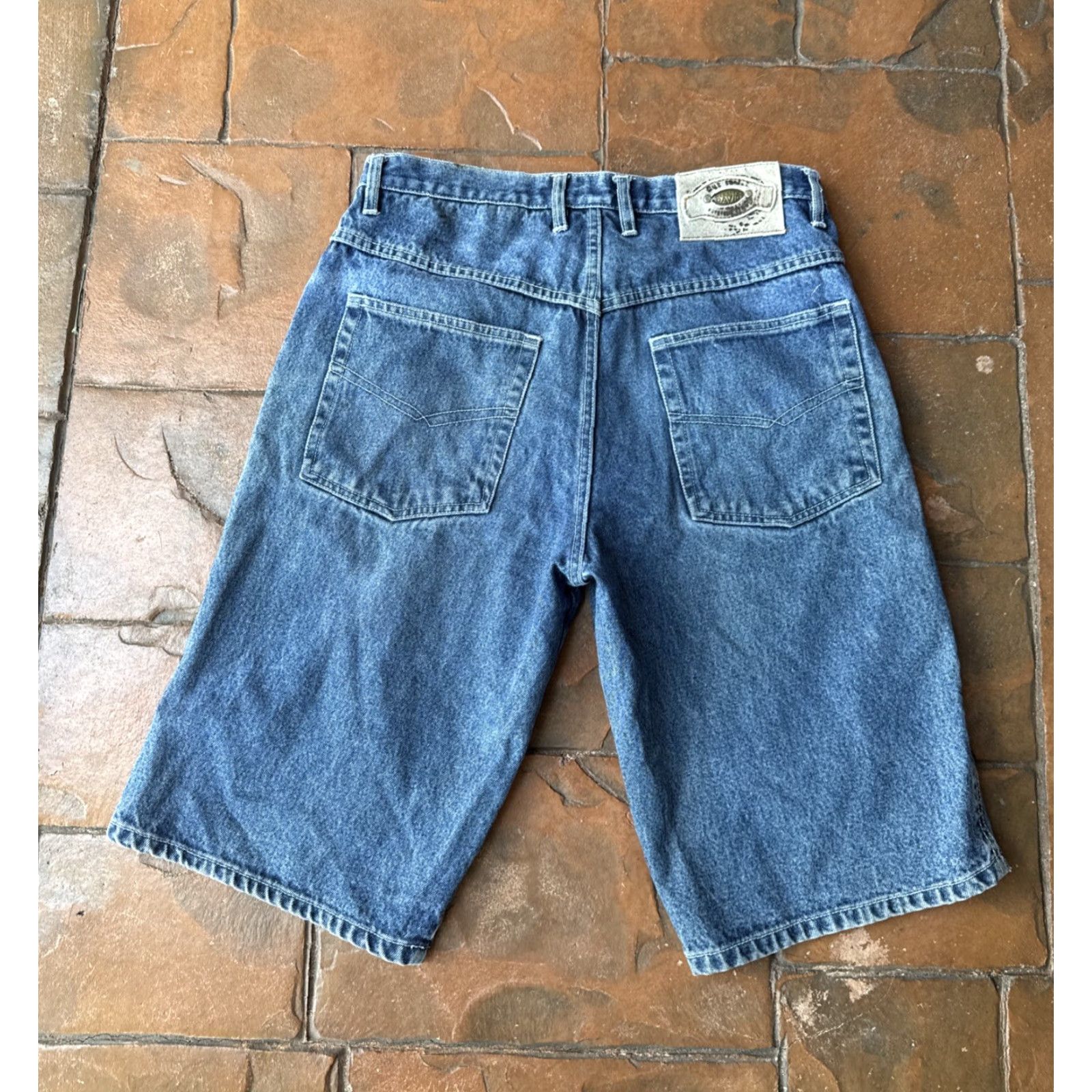 Vintage VINTAGE Kenneth David Baggy Jean Shorts 32x13 Men Jeans Denim Blue Grunge 90s Baggy Shorts Size US 32 / EU 48 - 3 Thumbnail