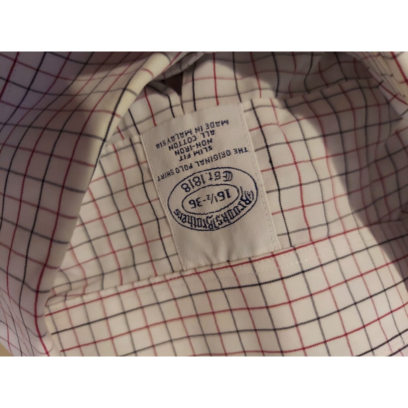 Brooks Brothers **Brooks Brothers Men's Dress Shirt Size 16.5 White Cotton Button** User: **Brooks Brothers Men's White Cotton Button Dress Shirt Size 16.5** Size 46R - 3 Thumbnail