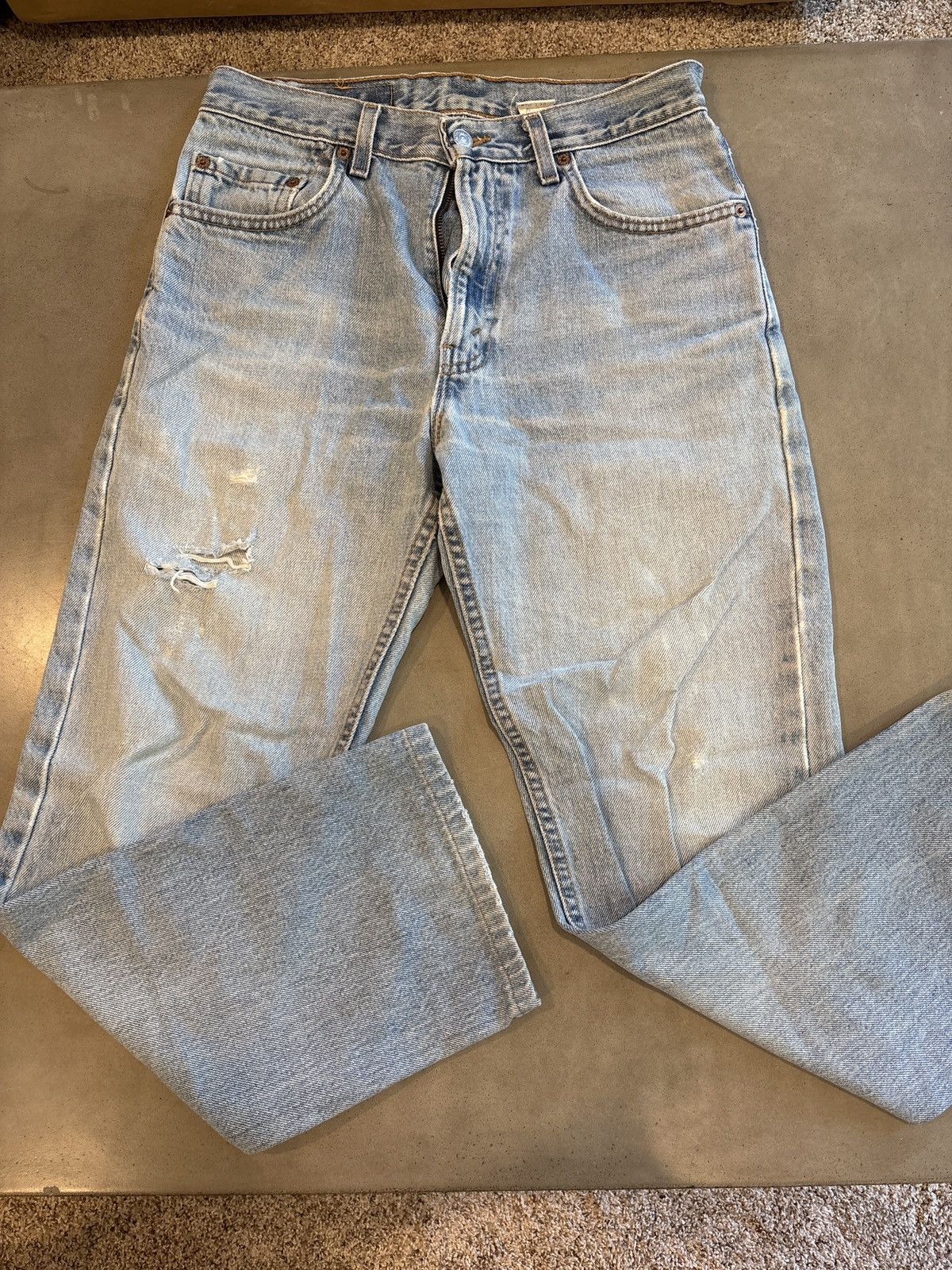 Levi's Levi’s 505 Regular Fit Straight Leg Jeans Light Wash USA Size US 30 / EU 46 - 2 Thumbnail