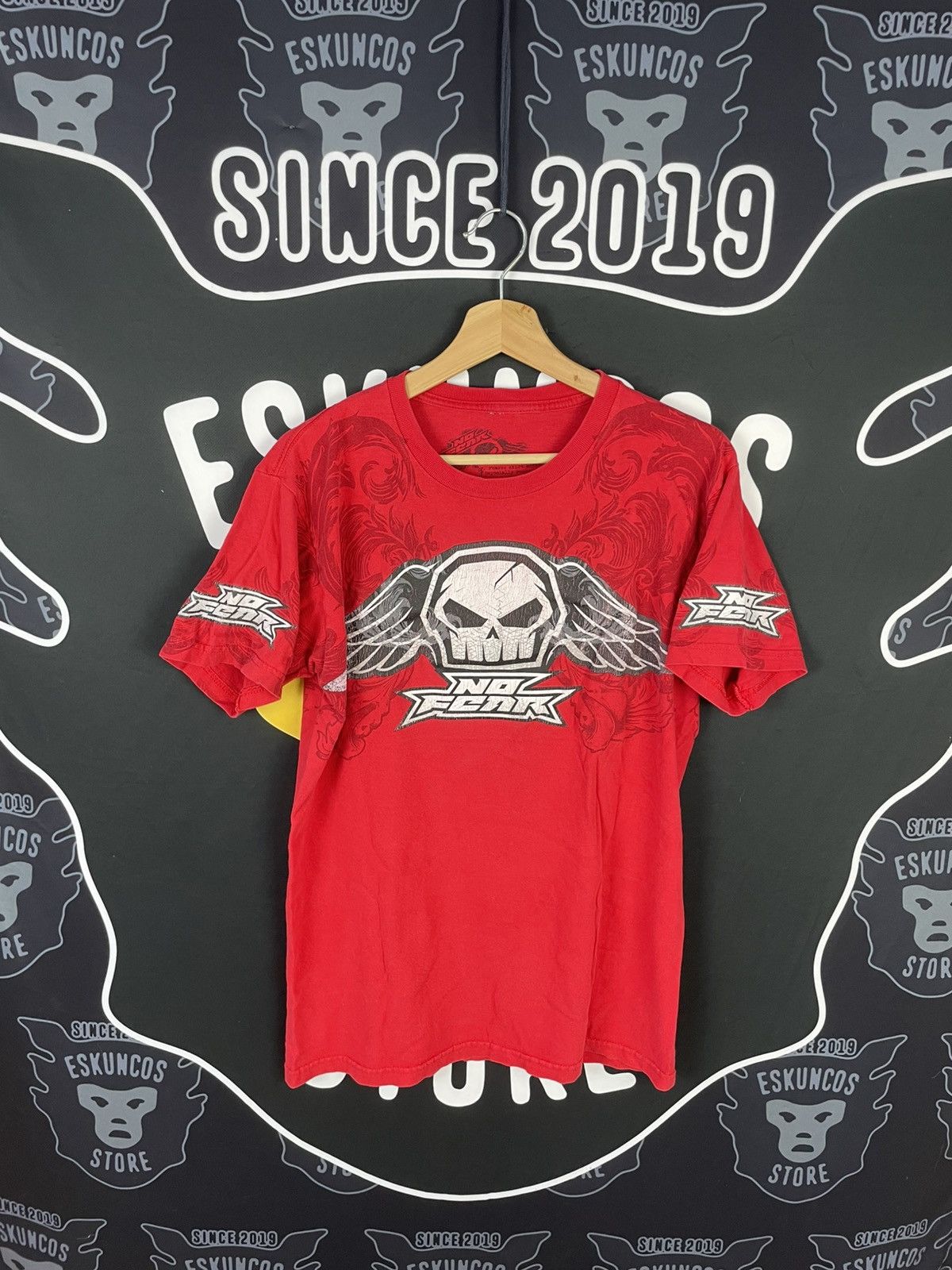 No Fear Vintage No Fear Skull Graphic Red Y2K Double Sided Skater Size US M / EU 48-50 / 2 - 1 Thumbnail