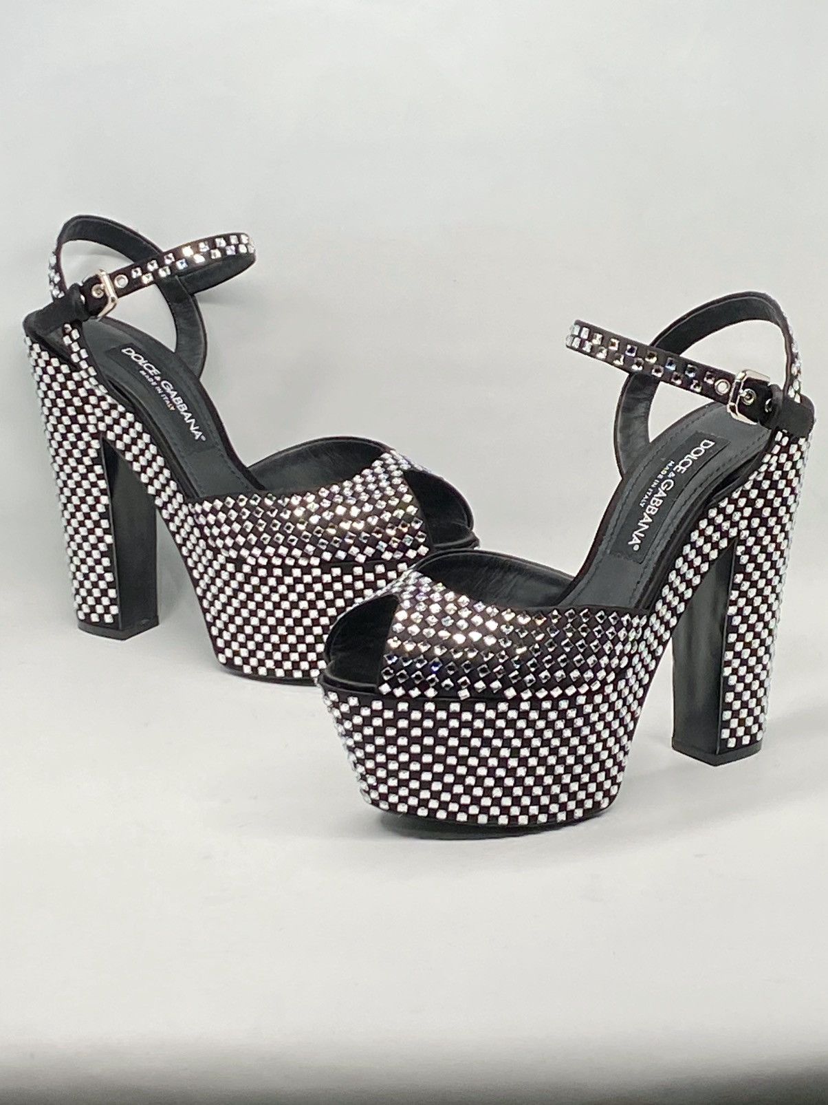 Dolce & Gabbana Dolce Gabbana Crystal-embellished platform sandals size 39 Size US 9 / IT 39 - 4 Thumbnail