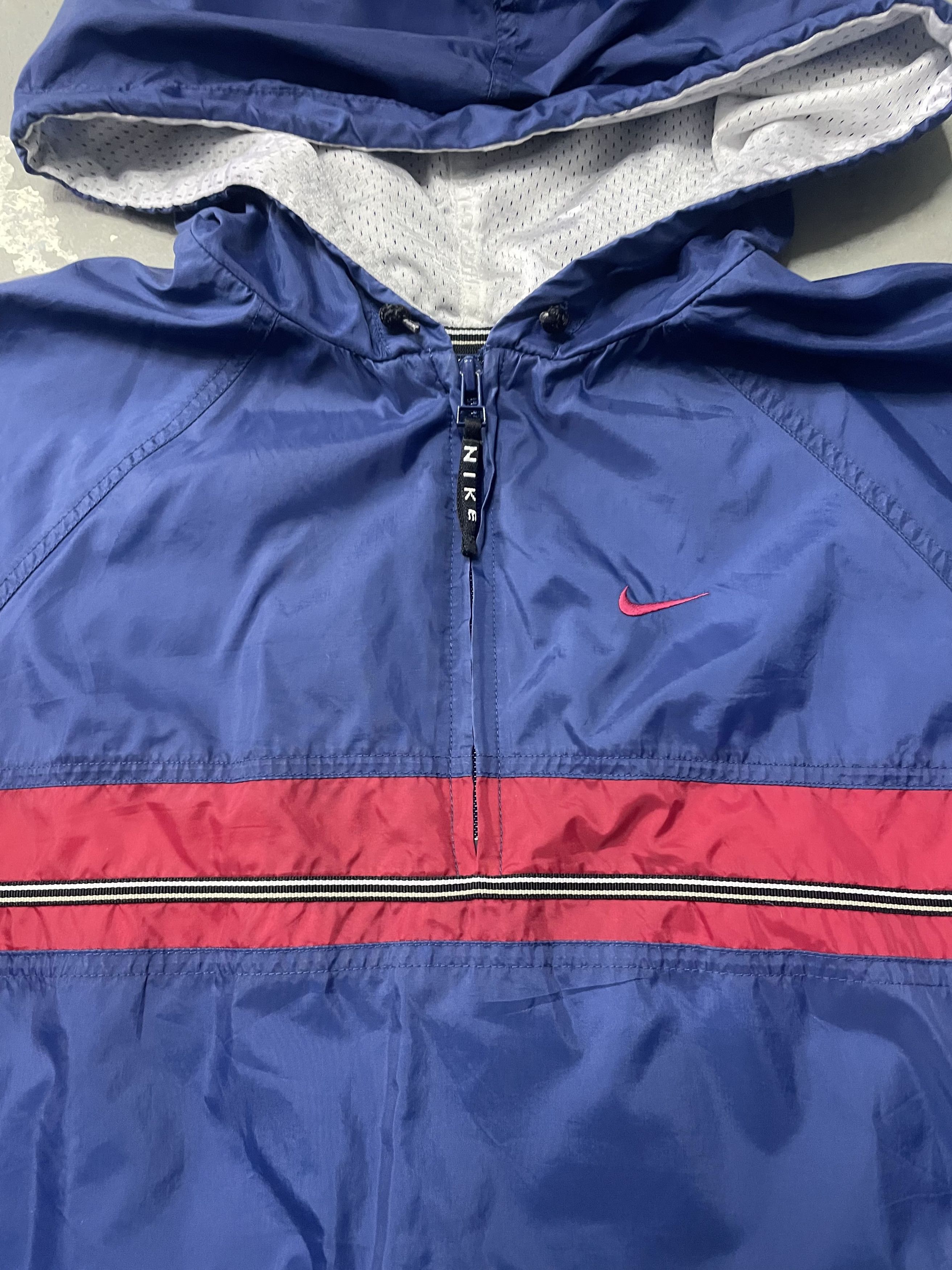 Nike Vintage Nike Blue Red Windbreaker Size US L / EU 52-54 / 3 - 2 Thumbnail