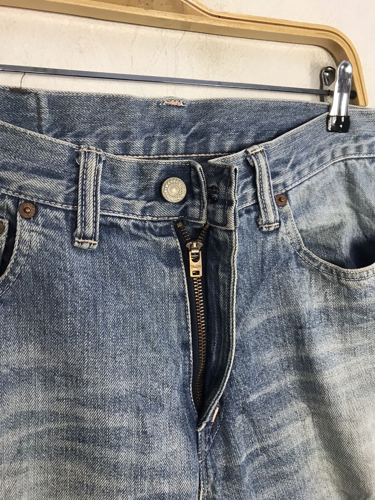 Blue Blue Japan Blue Blue Japanese Brand Beauty Faded Denim Straight Cut Size US 33 - 5 Thumbnail