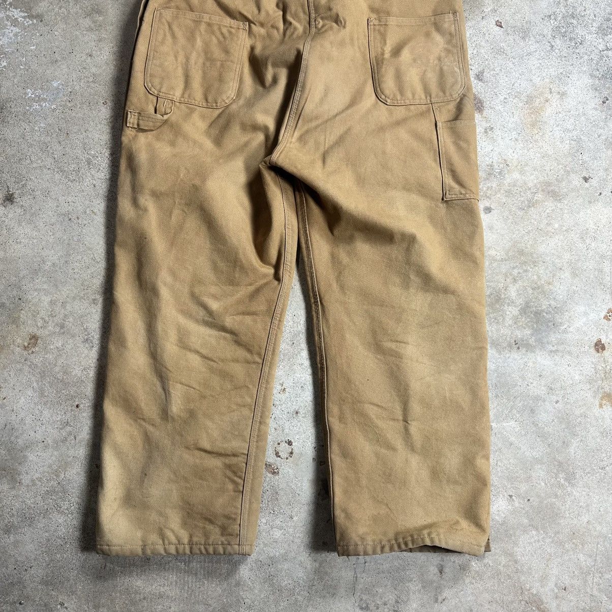 Carhartt Vintage 90s Made in USA Tan Carhartt Quilt Lined Coveralls Size US 40 / EU 56 - 14 Thumbnail