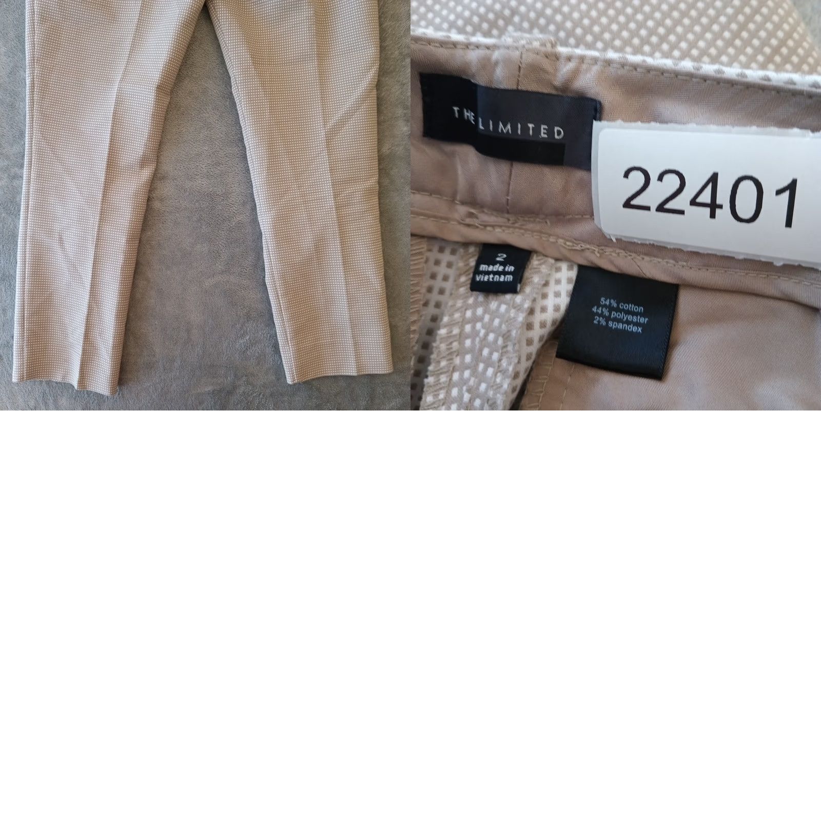 Vintage The Limited Womens Ankle Pants Size 2 Gray Geometric Low Rise 30x25.5 Size 26" / US 2 / IT 38 - 8 Thumbnail
