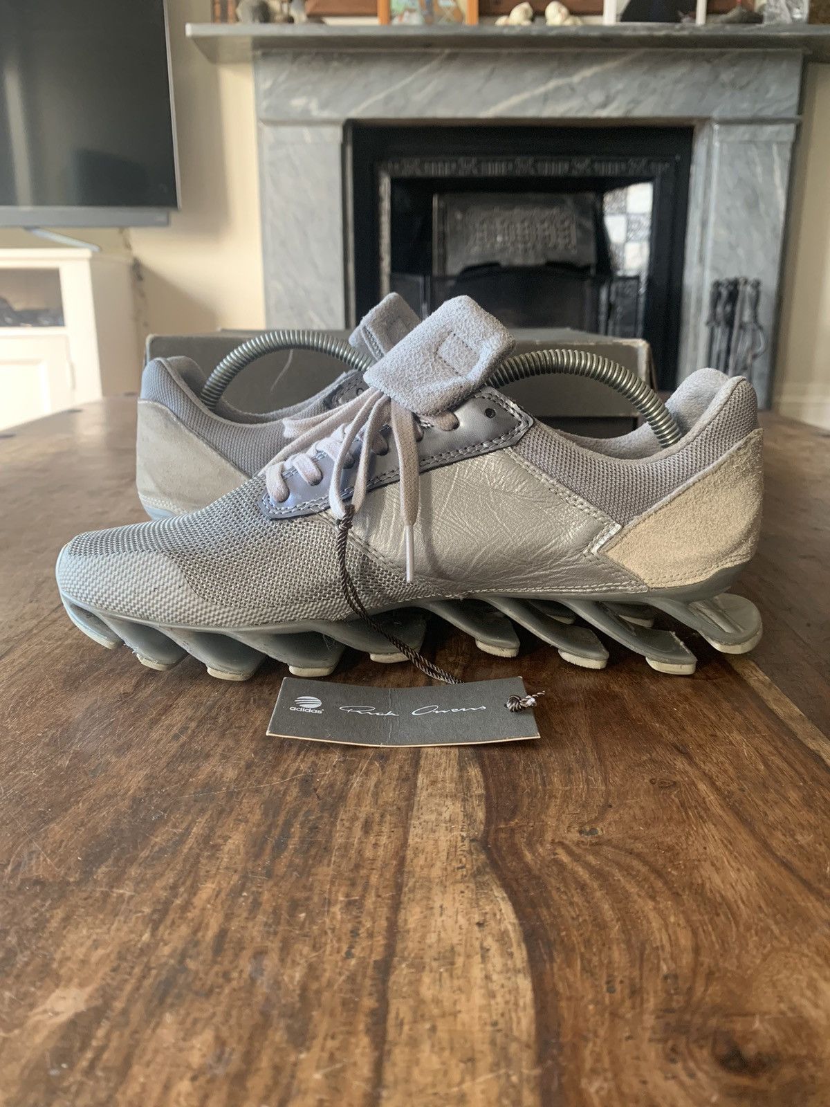 Adidas × Rick Owens SS2015 Rick Owens ‘Faun’ Adidas Springblade Low Silver Grey Size US 6.5 / IT 36.5 - 5 Thumbnail