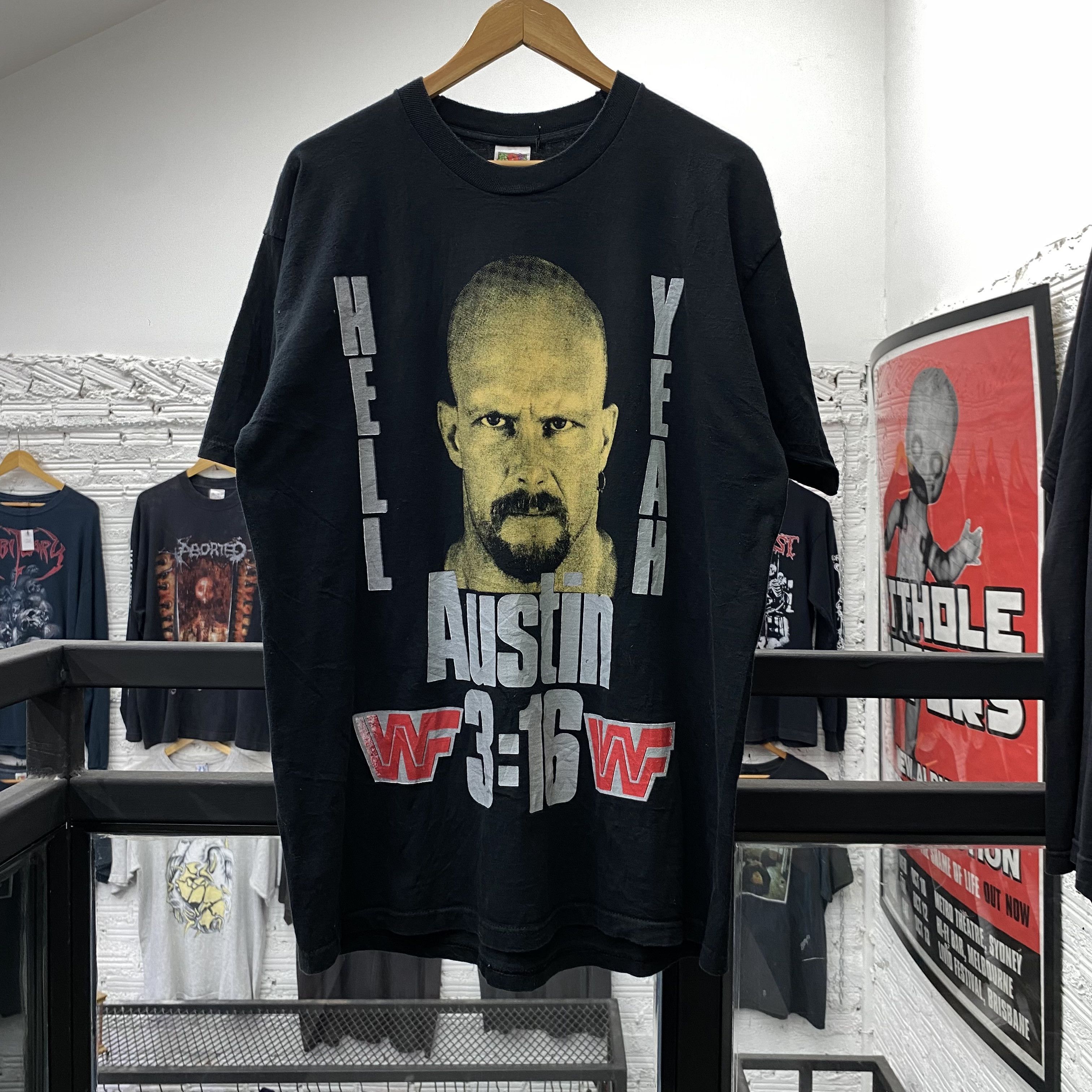 WWF Stone Cold Steve Austin RARE Vintage Bootleg 90s RAW IS WAR Size US XL / EU 56 / 4 - 1 Thumbnail