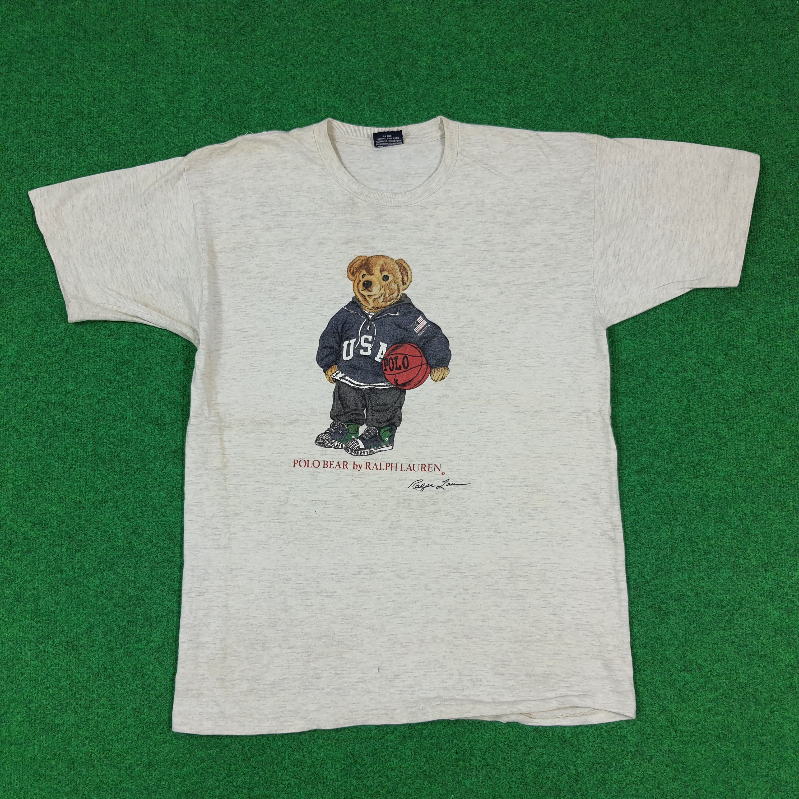 Polo Ralph Lauren Vintage Polo Bear by Ralph Lauren Graphic Tshirt C299N11 Size US L / EU 52-54 / 3 - 1 Thumbnail