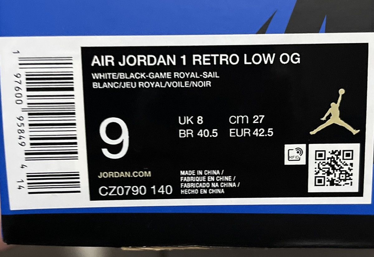 Jordan Brand × Nike Game royal Jordan 1 low DS Size US 9 / EU 42 - 7 Thumbnail