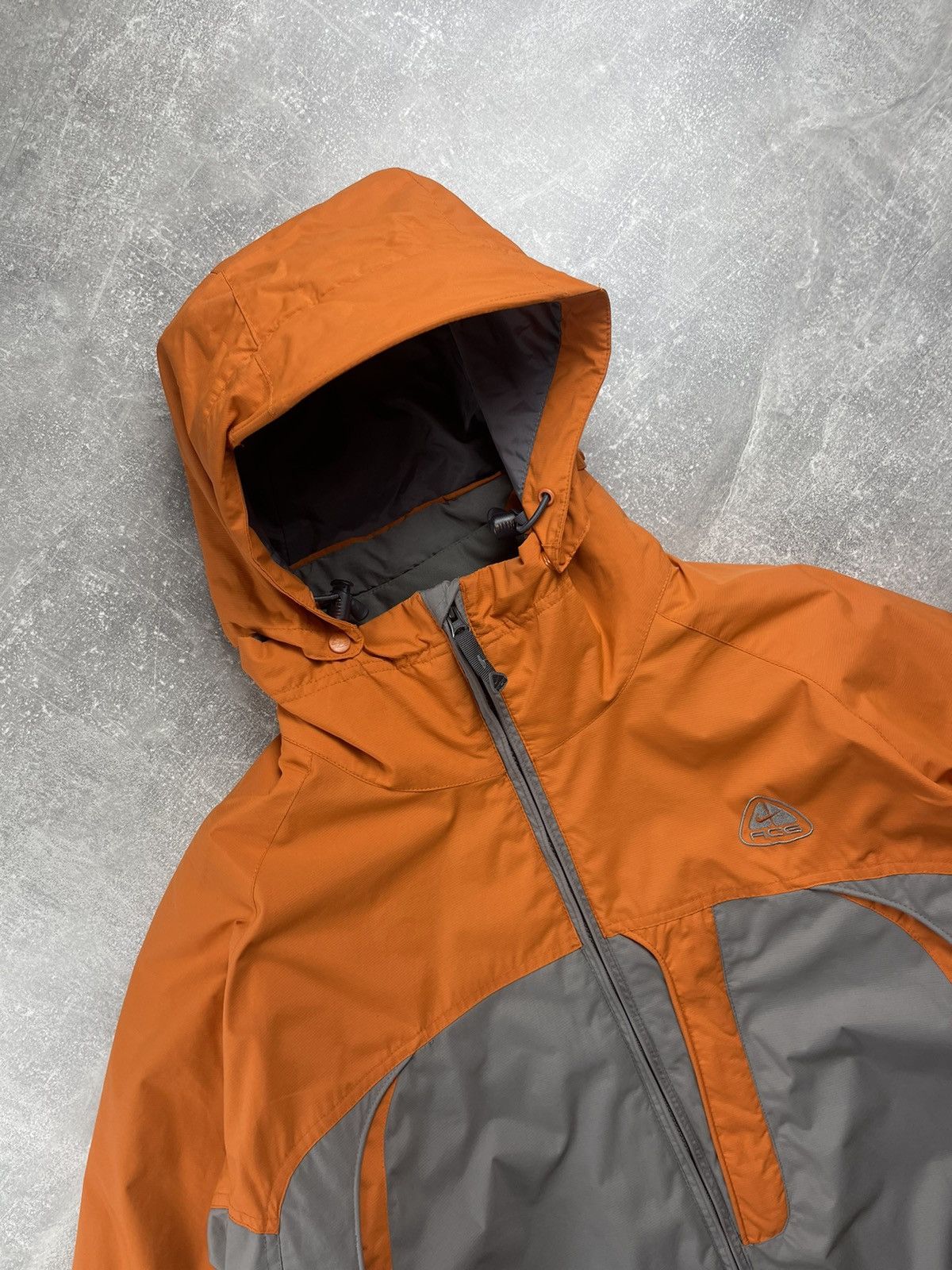 Nike ACG Nike ACG Vintage Thermal Layer Hooded Jacket Orange Gray Size US L / EU 52-54 / 3 - 7 Thumbnail