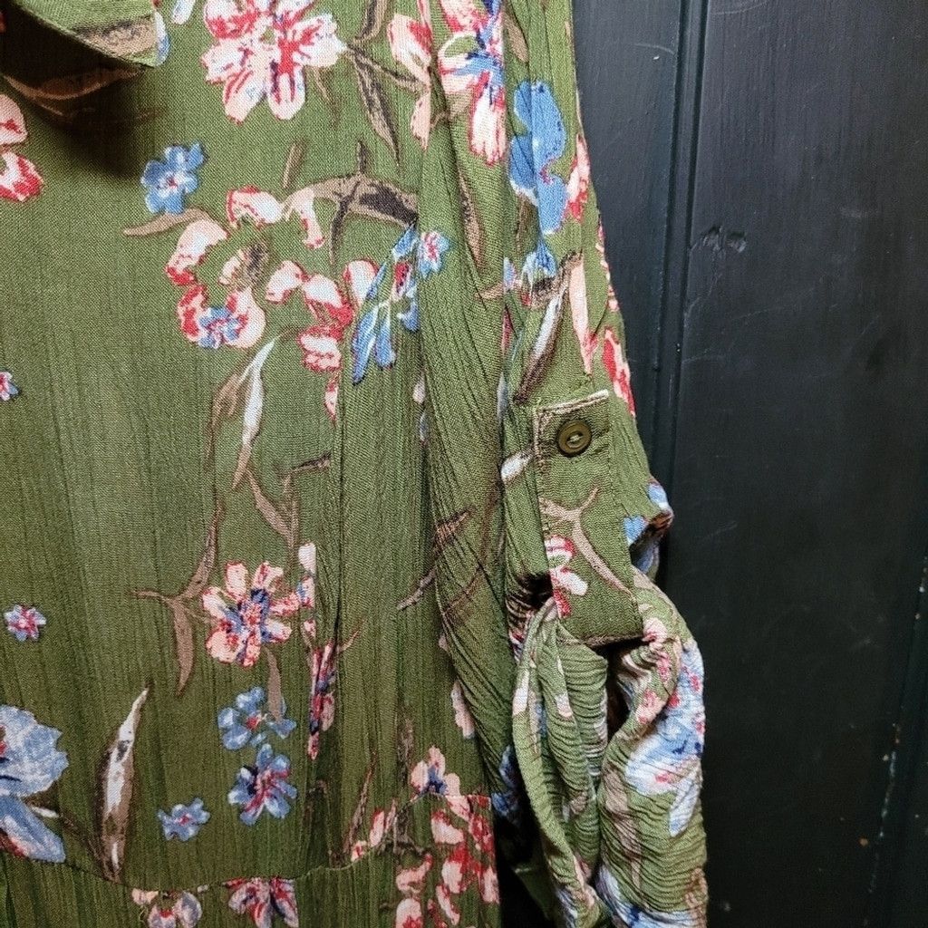 Common Projects Woman Within,maxi dress.green green floral, nwot, Size 14 Size XL / US 12-14 / IT 48-50 - 4 Thumbnail