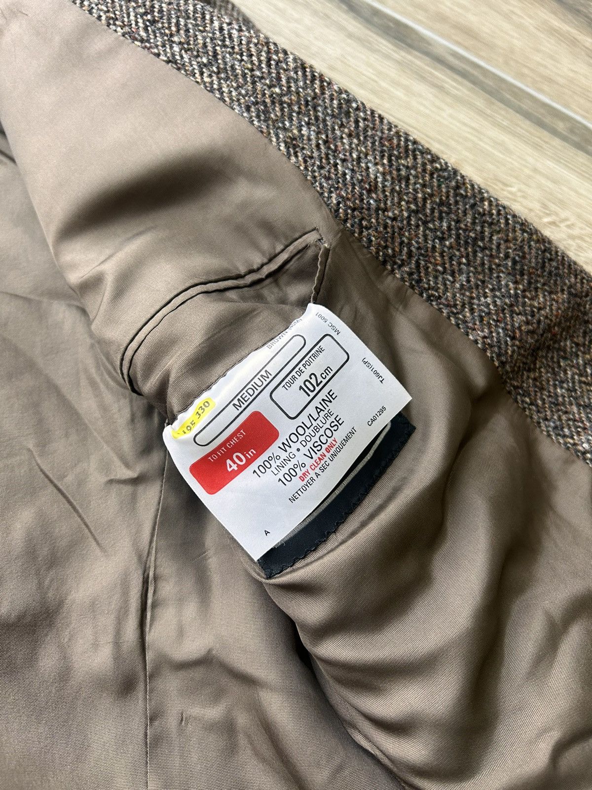 Designer × Harris Tweed × Japanese Brand Harris Tweed Made in U.K wool suits mens Size 40R - 6 Thumbnail