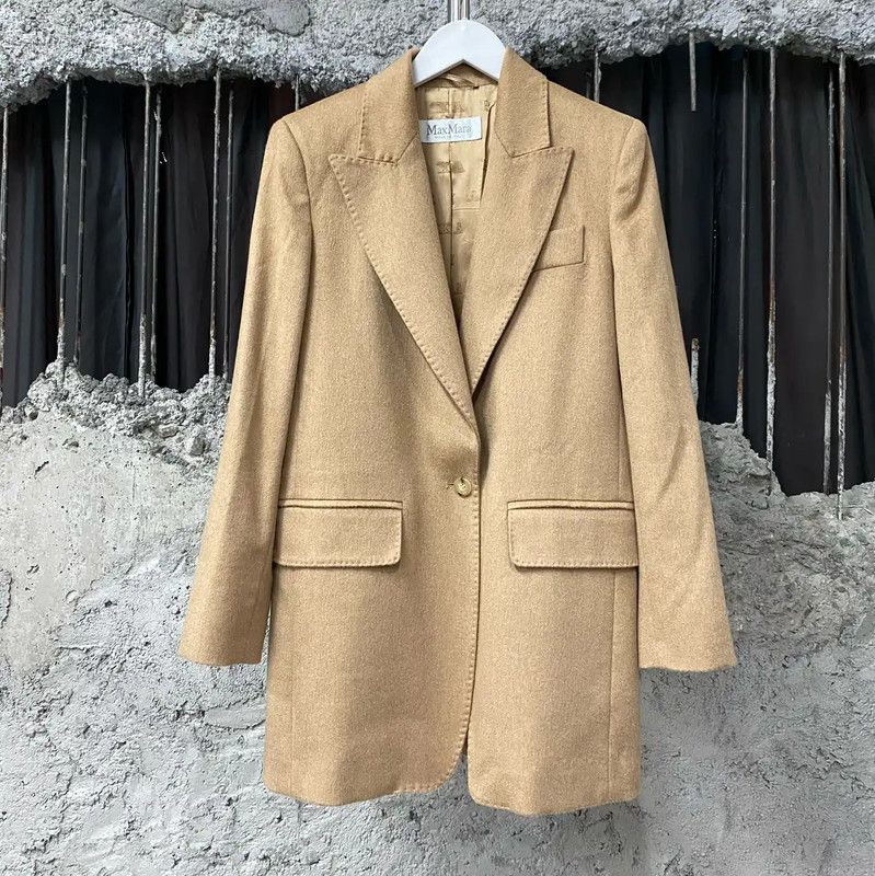 Max Mara MaxMara Spring Autumn Long Sleeve Wool Jacket 0089 Size M / US 6-8 / IT 42-44 - 1 Thumbnail