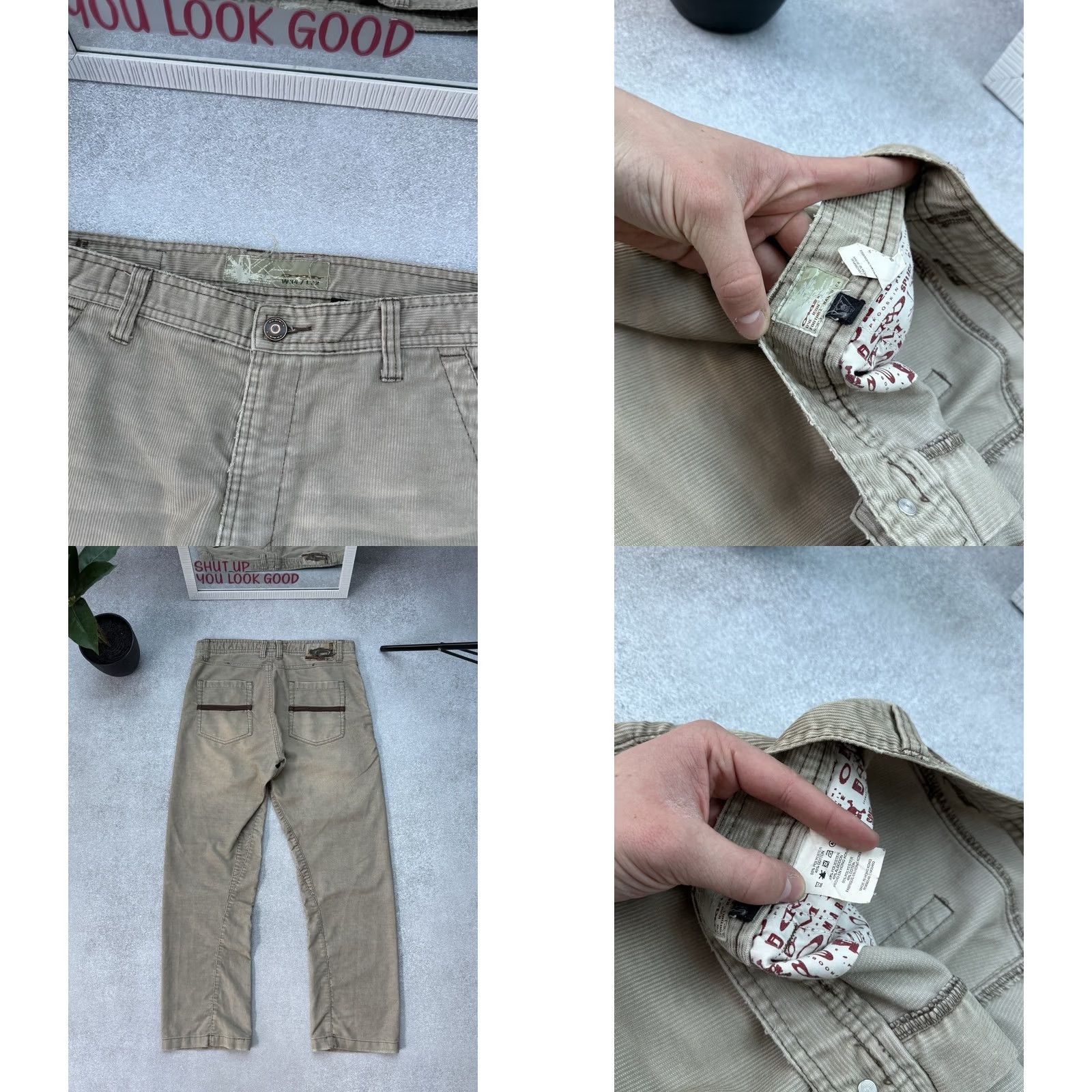 Oakley VINTAGE Oakley Chinos Pants Outdoor Distressed Style Y2K Khaki Men W34 L32 Pants Size US 34 / EU 50 - 8 Thumbnail