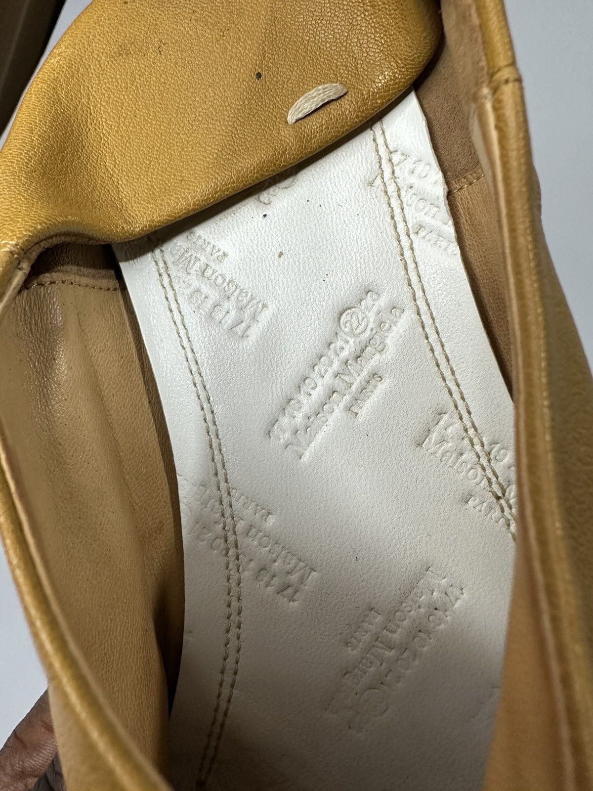 Maison Margiela Maison Margiela Tabi Babouche Ochre Leather Loafers. Size US 7 / EU 40 - 10 Thumbnail
