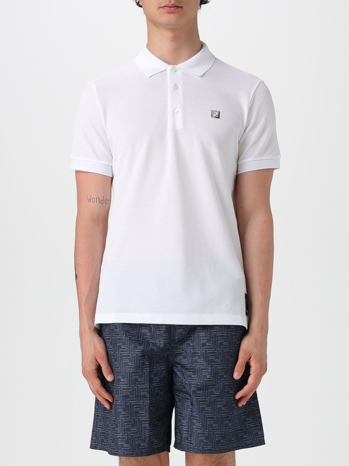Fendi Fendi Polo Shirt Men White Size US S / EU 44-46 / 1 - 1 Thumbnail