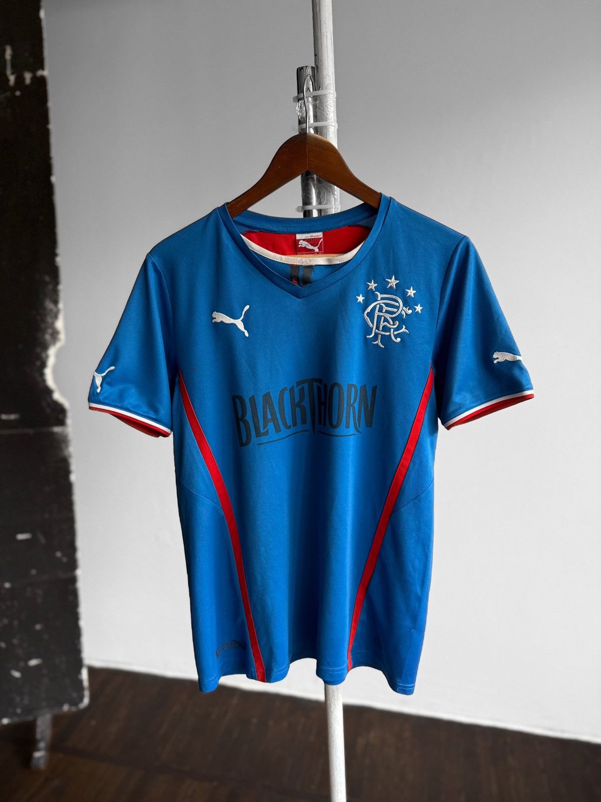 Puma Puma Mens Rangers FC 2013-14 Home Football Jersey T-Shirt Size US S / EU 44-46 / 1 - 1 Thumbnail