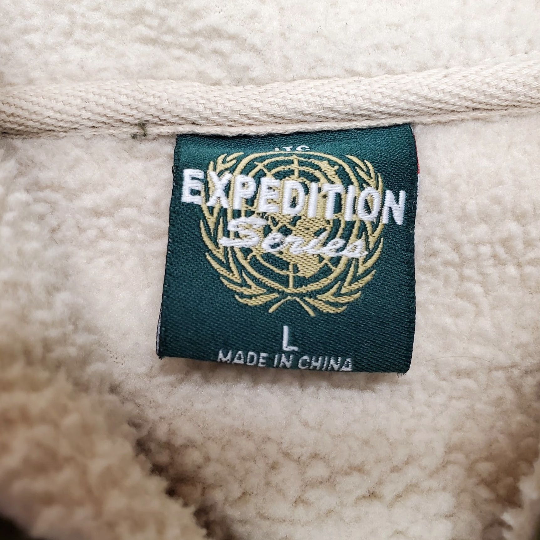 Vintage VINTAGE ITC Expedition Hoodie Mens L Green Sherpa Lined Hooded Sweatshirt Casual Size US L / EU 52-54 / 3 - 6 Thumbnail