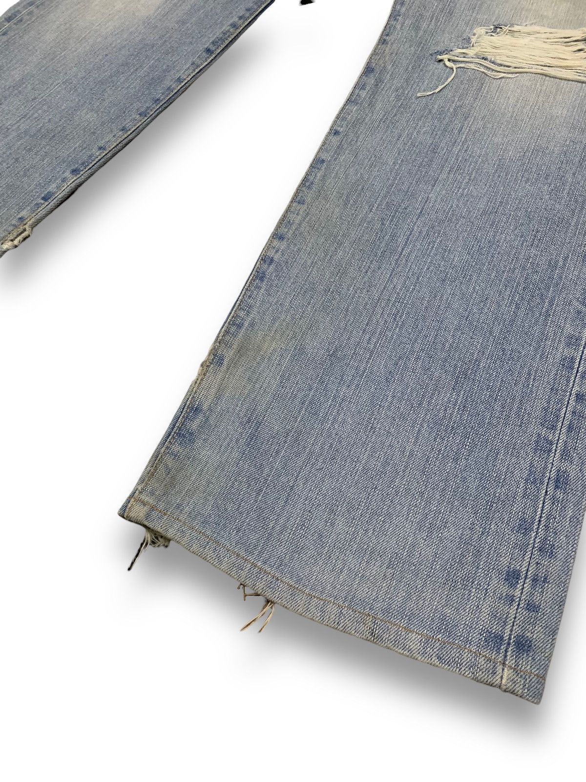 Edwin Vintage Edwin 505X Selvedge Mud Wash Baggy Distressed Jeans Size US 33 - 17 Thumbnail
