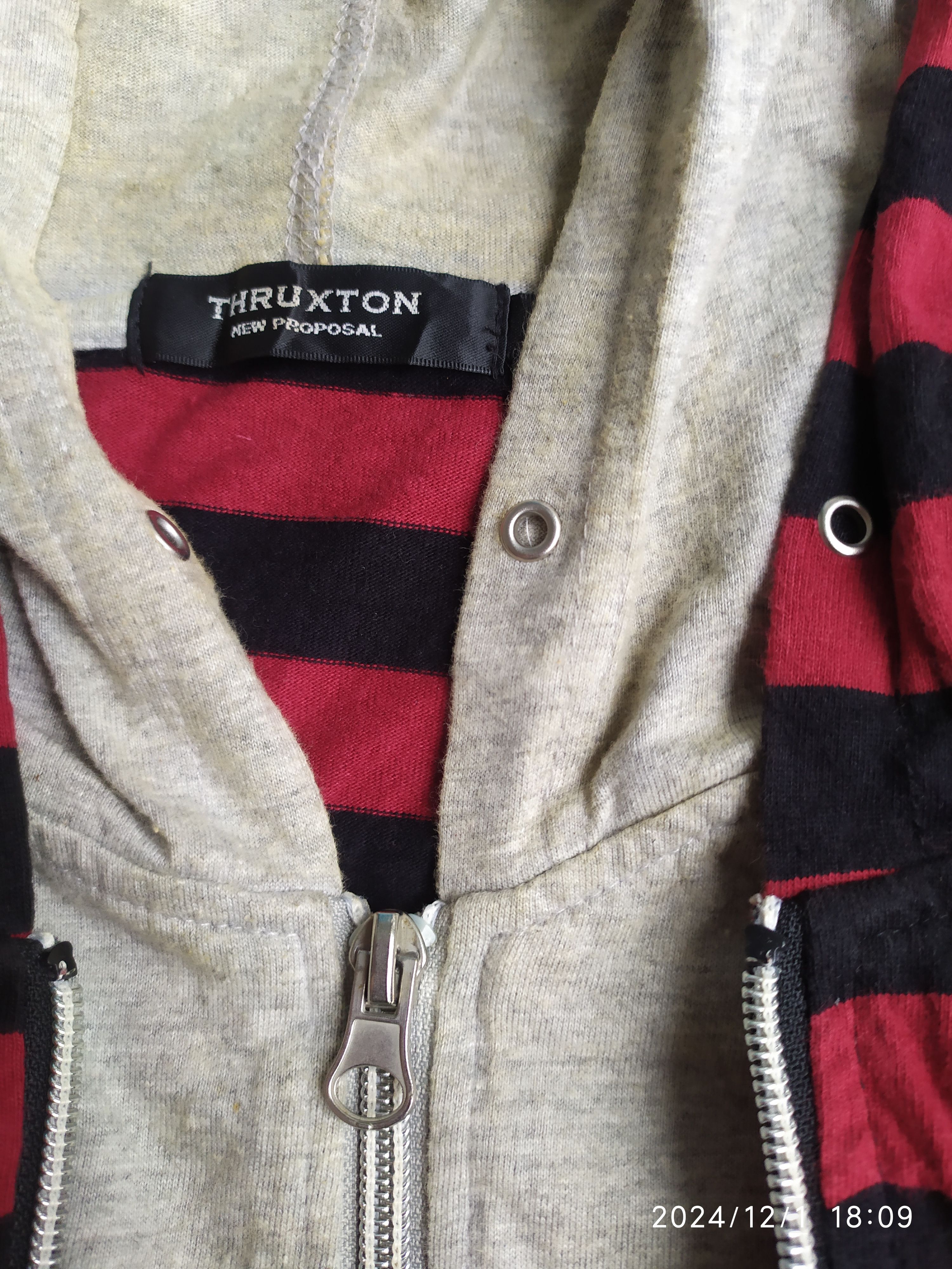 If Six Was Nine × Japanese Brand × Le Grande Bleu (L.G.B.) Japanese Thruxton Stripe Double Layer Hoodie Size US L / EU 52-54 / 3 - 6 Thumbnail