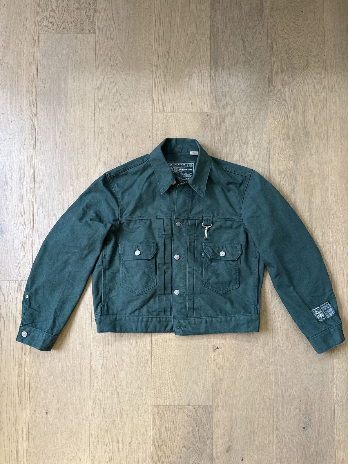 Levi's × Reese Cooper Reese Cooper Levi Type 2 Green Trucker Jacket Small Size US S / EU 44-46 / 1 - 1 Thumbnail