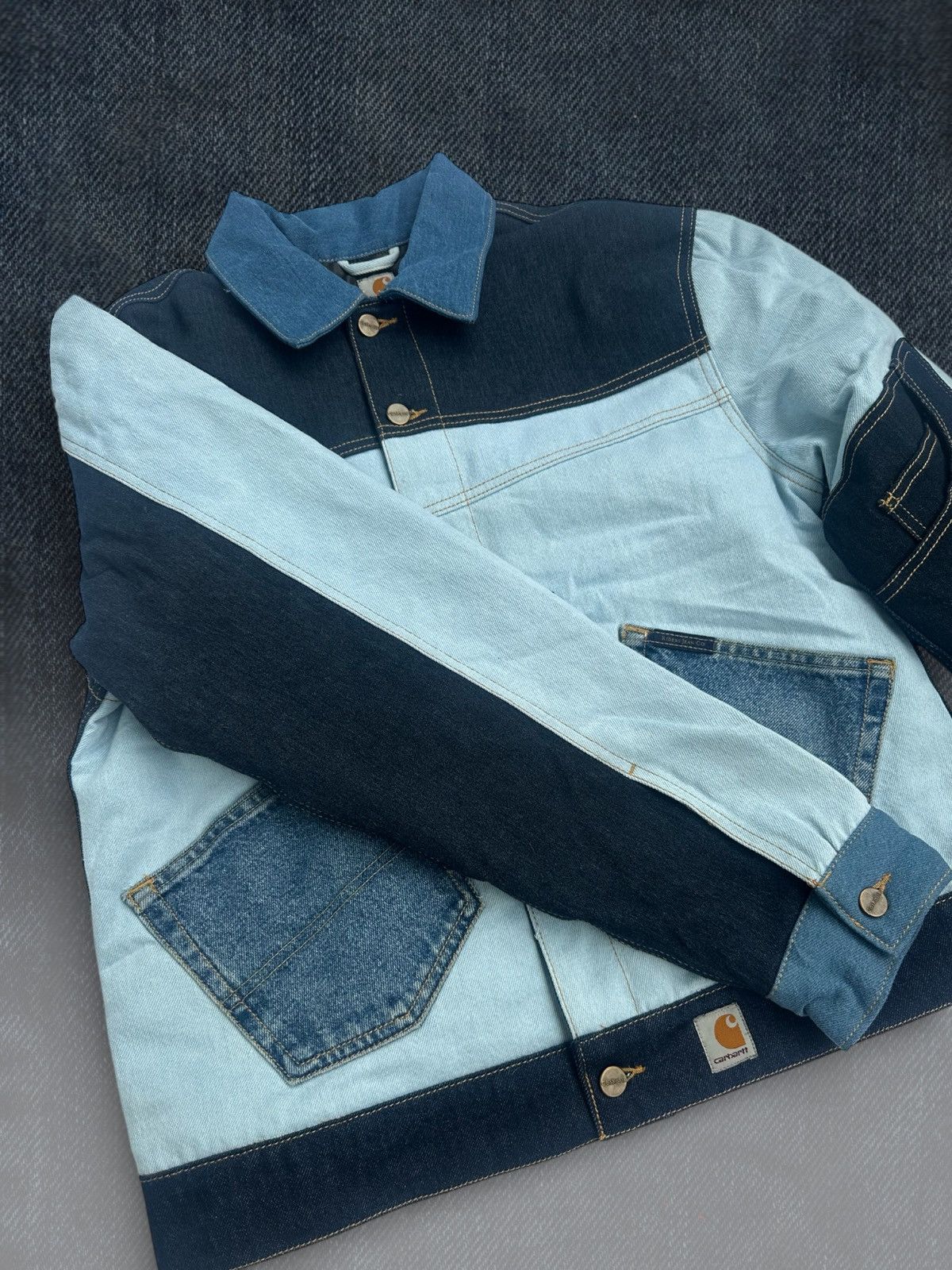 Carhartt Detroit-Style Reworked Carhartt Denim Jacket – One of a Kind Size US M / EU 48-50 / 2 - 3 Thumbnail