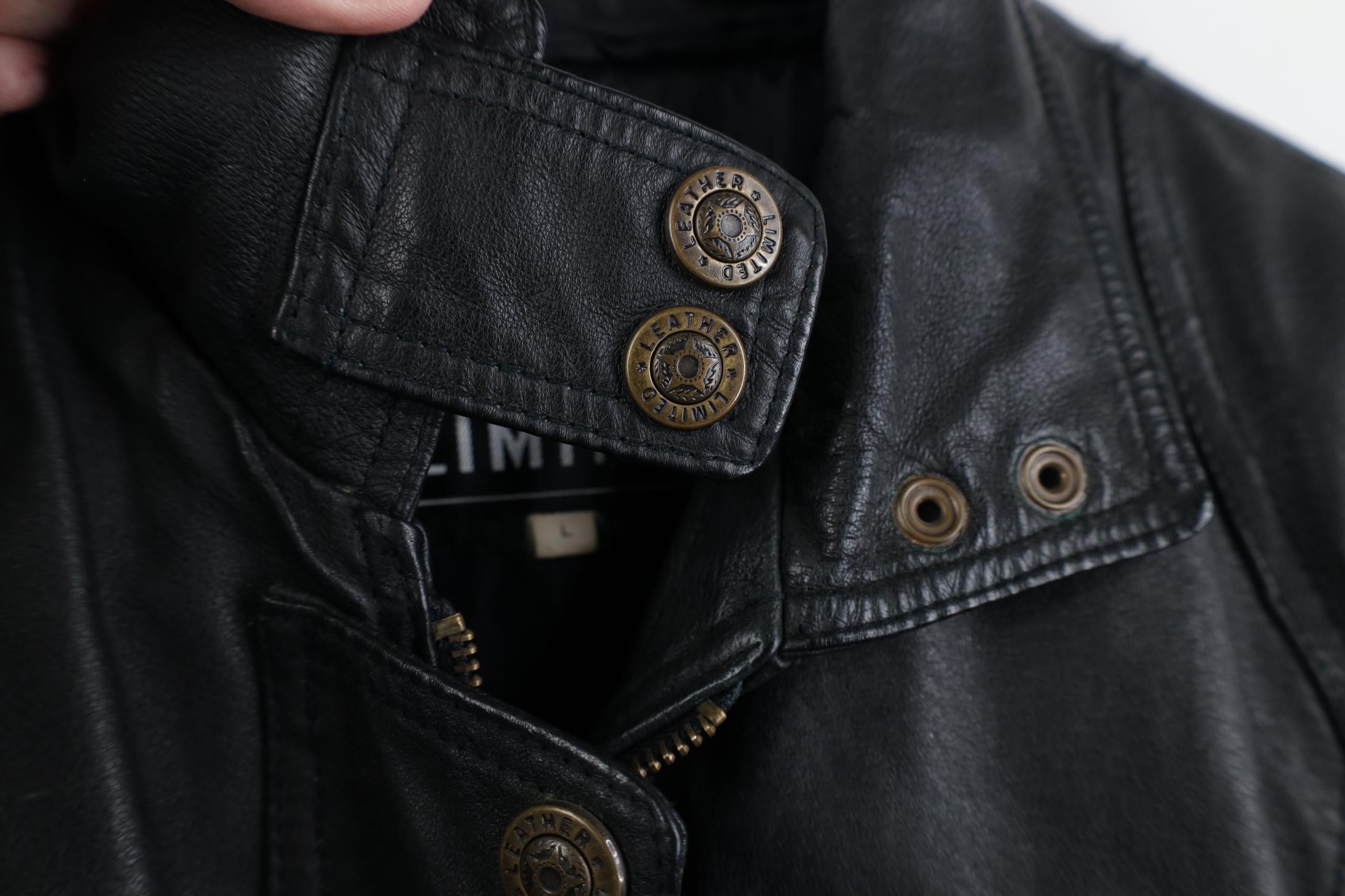 Vintage Vintage 90s Streetwear Lined Leather Flight Bomber Jacket Size L / US 10 / IT 46 - 6 Thumbnail