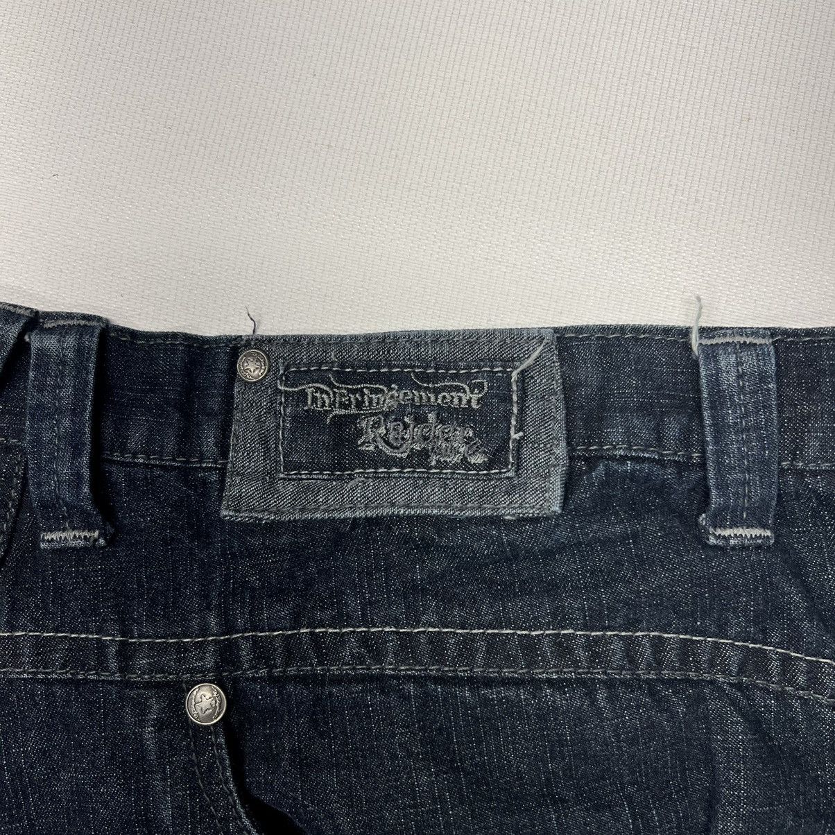 Vintage Infringement Raider Jeans Black Denim Straight Baggy Y2K Size US 40 / EU 56 - 11 Thumbnail