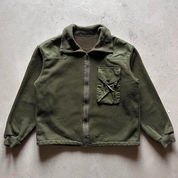 Vintage vintage military army fleece jacket Size US S / EU 44-46 / 1 - 1 Thumbnail