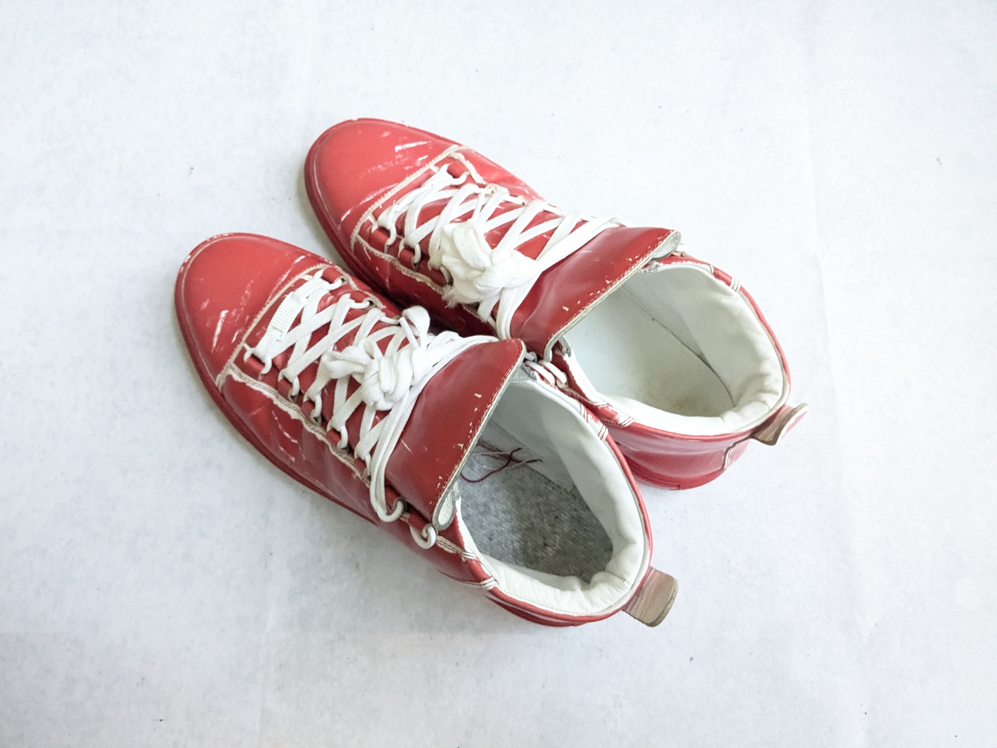 Balenciaga Balenciaga Arena Sneakers Red White 10 High Tops Leather Size US 10 / EU 43 - 12 Thumbnail