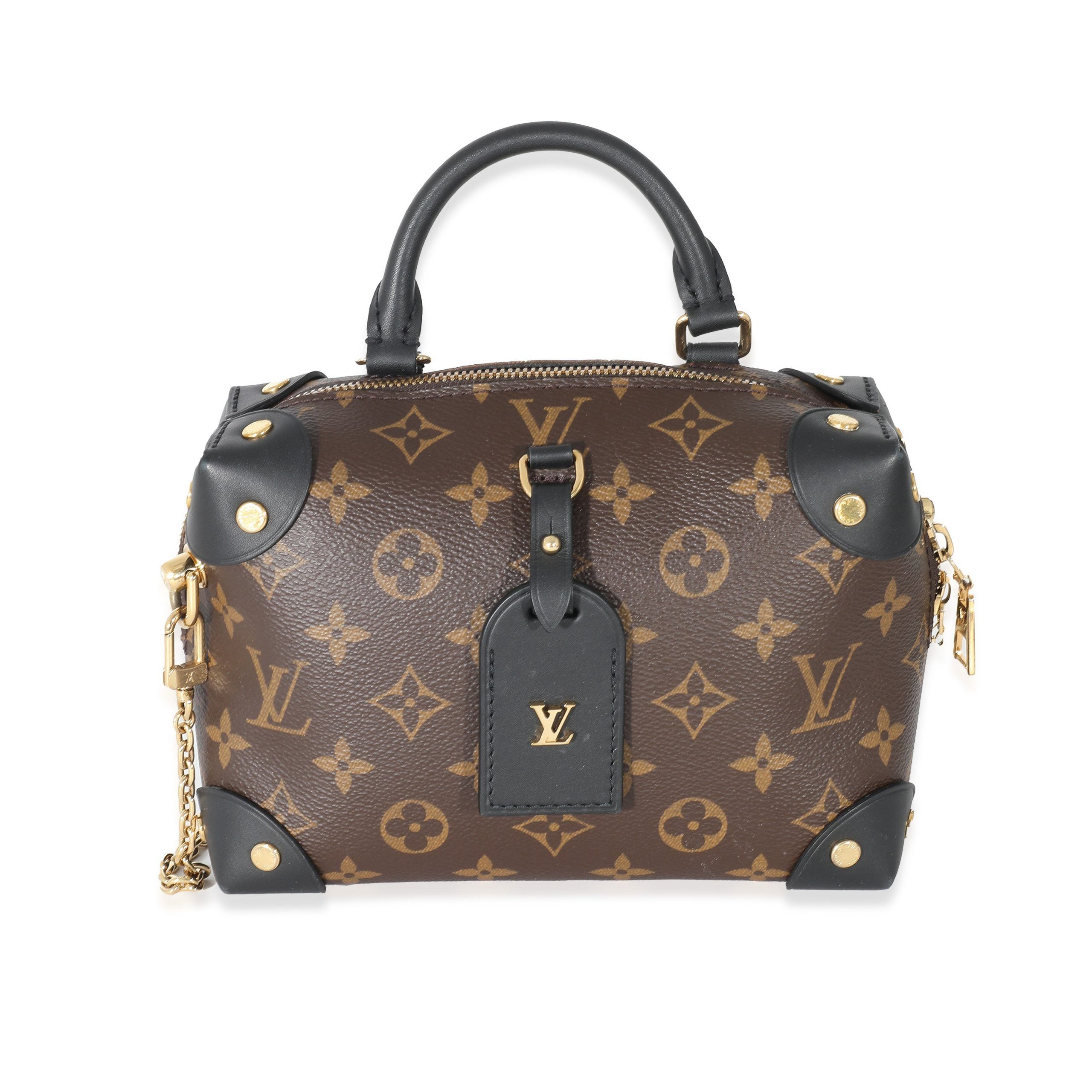 image of Louis Vuitton Monogram Canvas Petite Malle Souple in Brown, Women's