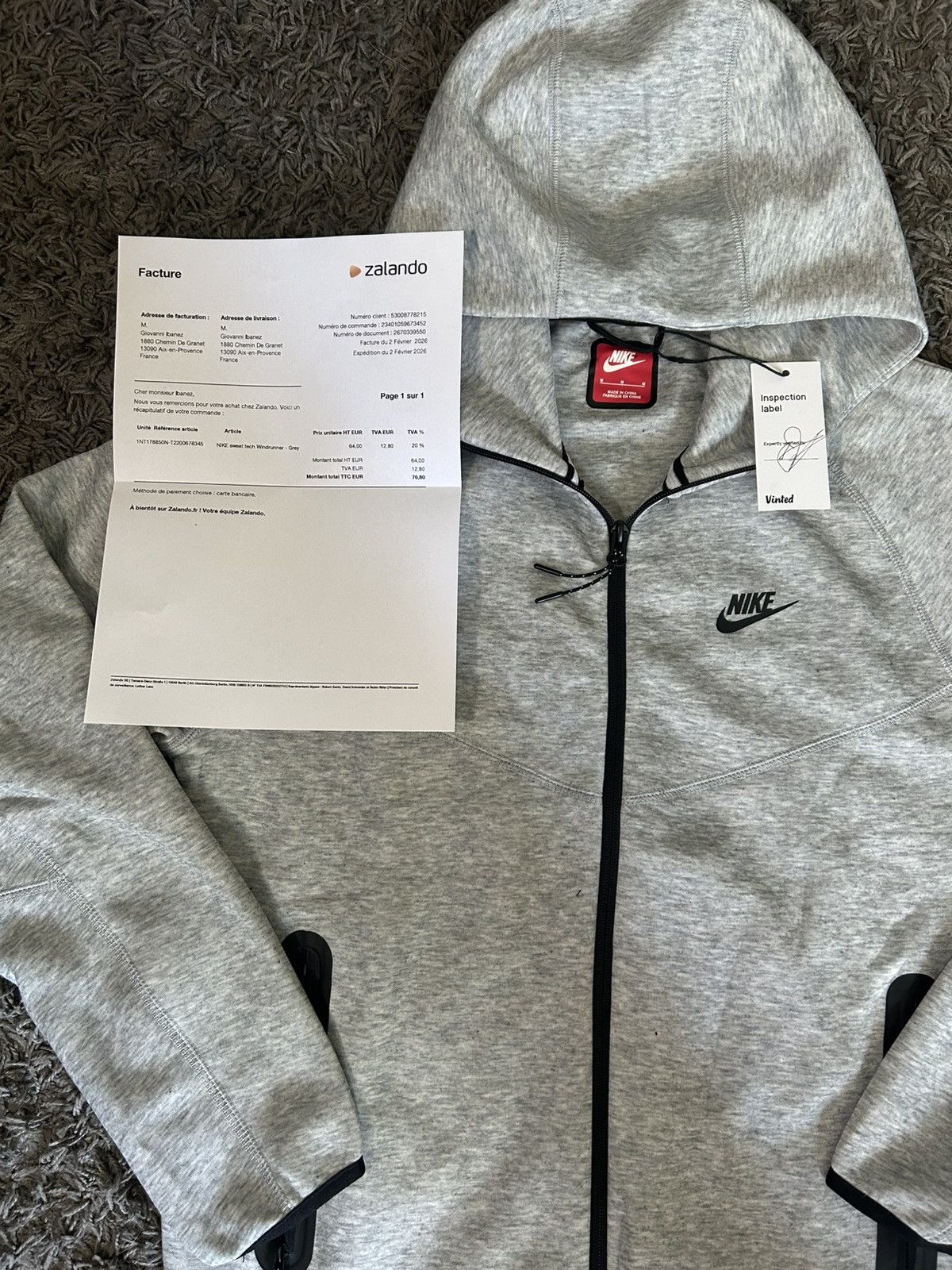 Nike Veste/Vest Nike Tech Windrunner - Color: Grey - Size S/M Size US M / EU 48-50 / 2 - 2 Thumbnail