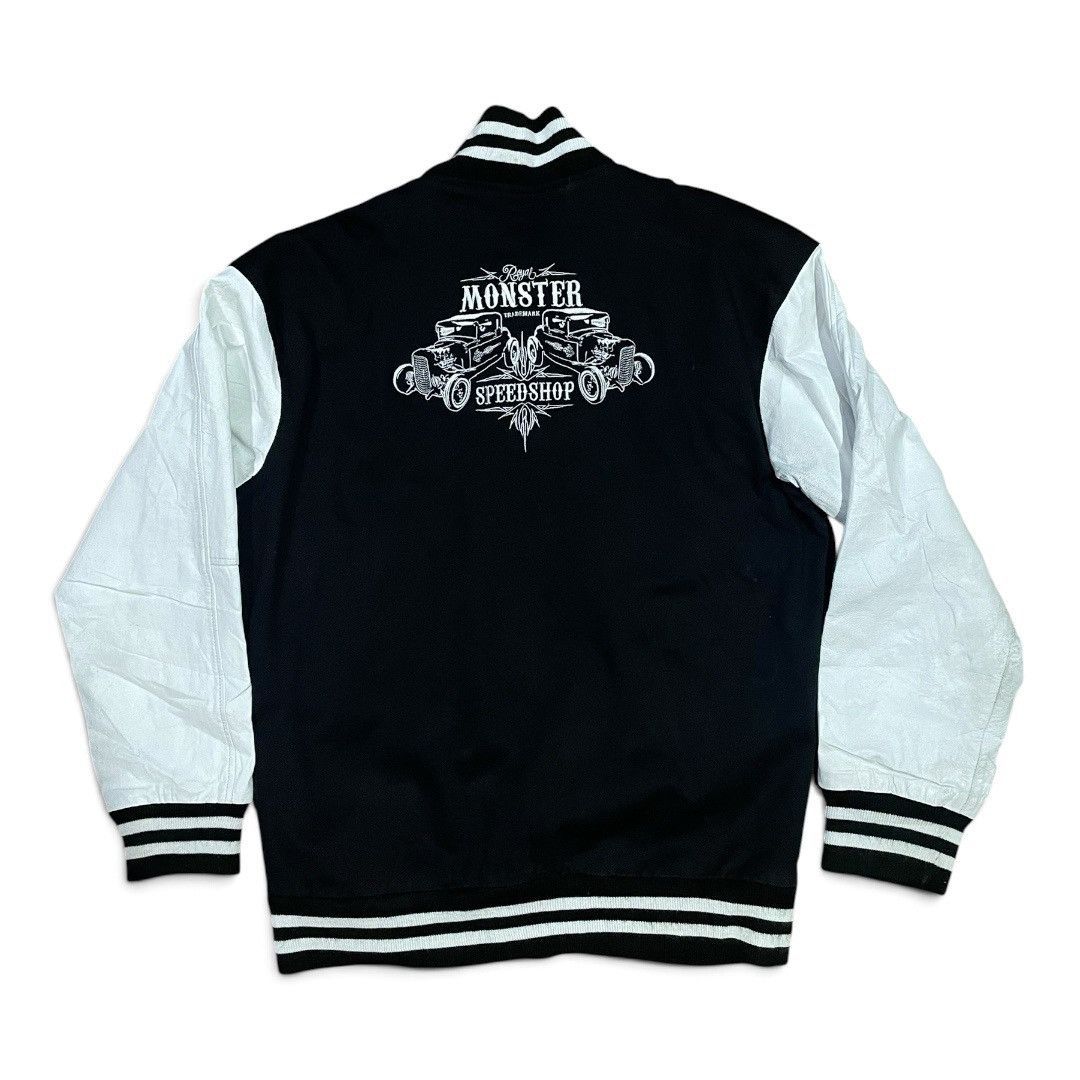 Gentle Monster Royal Monster Speedshop Leather-Sleeve Denim Varsity Jacket Size US M / EU 48-50 / 2 - 1 Thumbnail