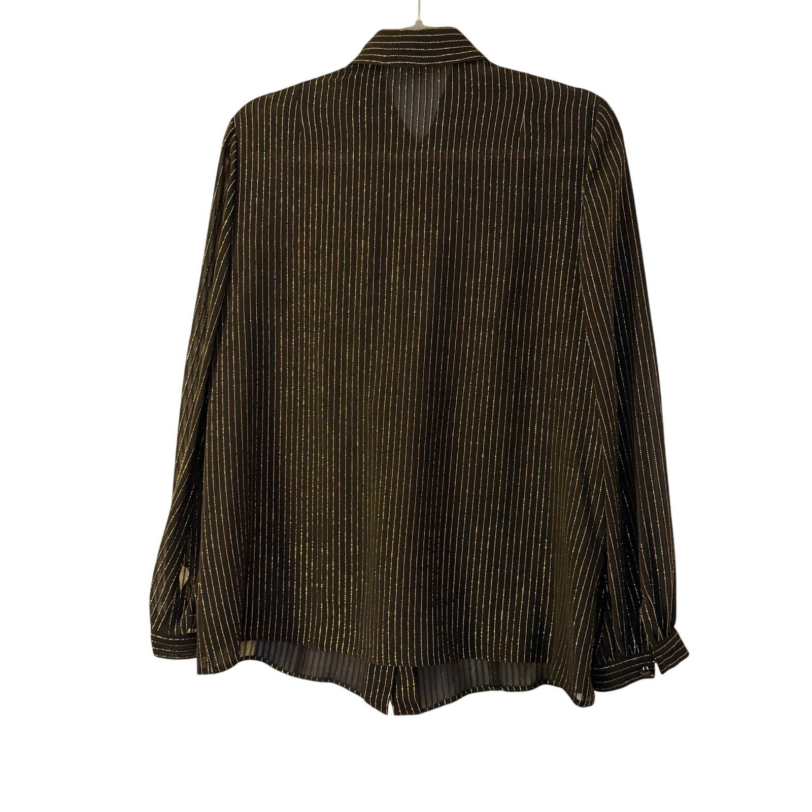 Prada Prada NWT Gold Metallic Striped Black Tunic Long Sleeves Size M / US 6-8 / IT 42-44 - 2 Thumbnail