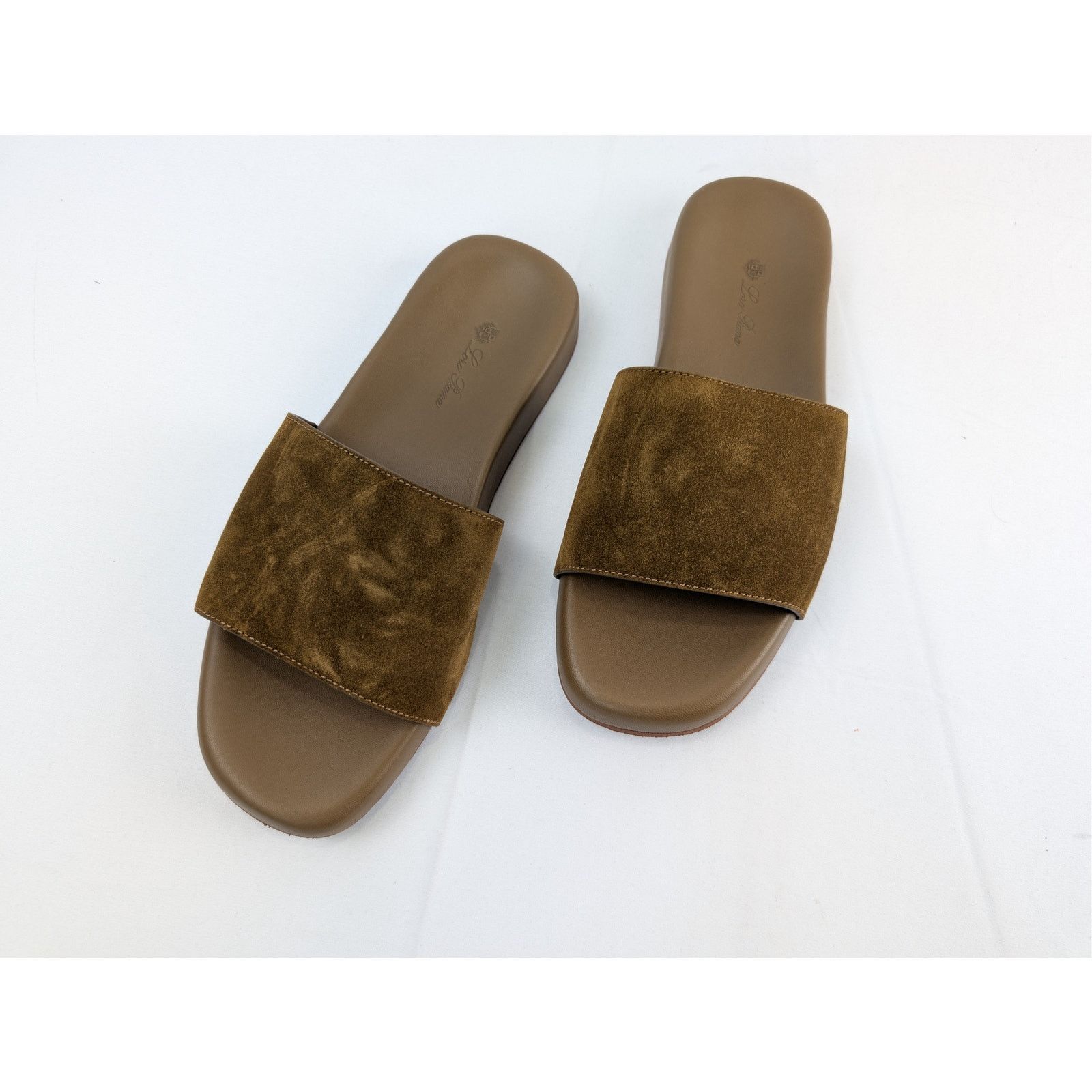 Loro Piana o1rshd1 Sea-Slide Walk Suede Slippers in Tan Size US 8 / EU 41 - 8 Thumbnail