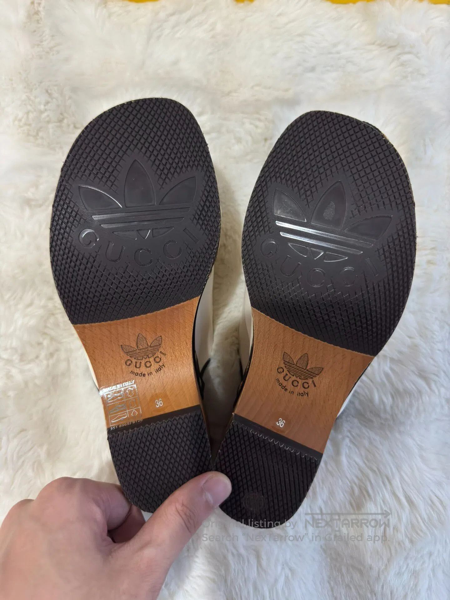 Gucci Guicci Printed wooden flip-flops| Size US 5.5 / IT 35.5 - 8 Thumbnail