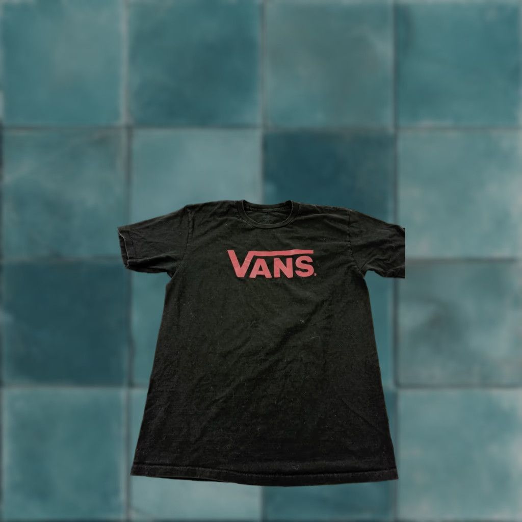 Vans VANS Shirt Mens Medium Black Red Logo Skate Graphic Tee T-Shirt Casual Size US M / EU 48-50 / 2 - 1 Thumbnail