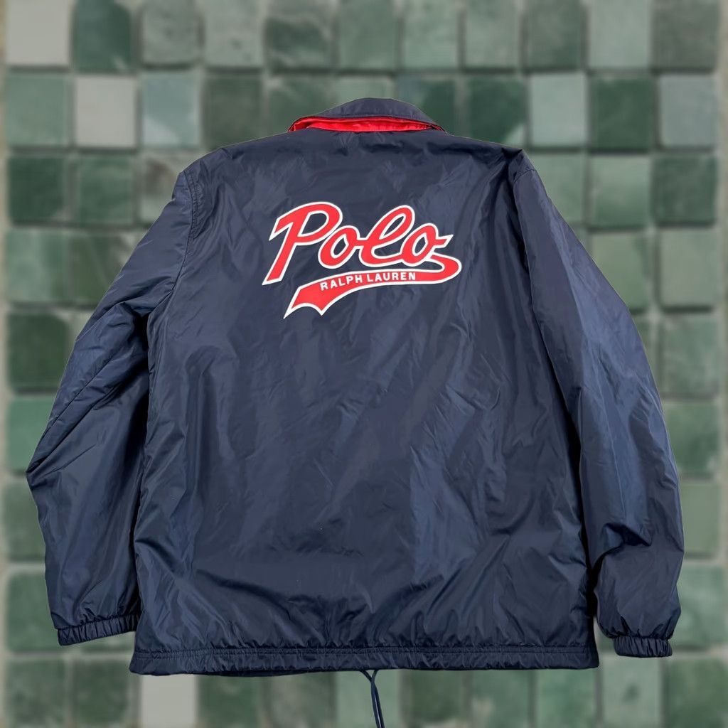 Polo Ralph Lauren Polo Ralph Lauren Coaches Jacket Men L Navy Snap Windbreaker Logo All Seasons Pockets Size US L / EU 52-54 / 3 - 1 Thumbnail