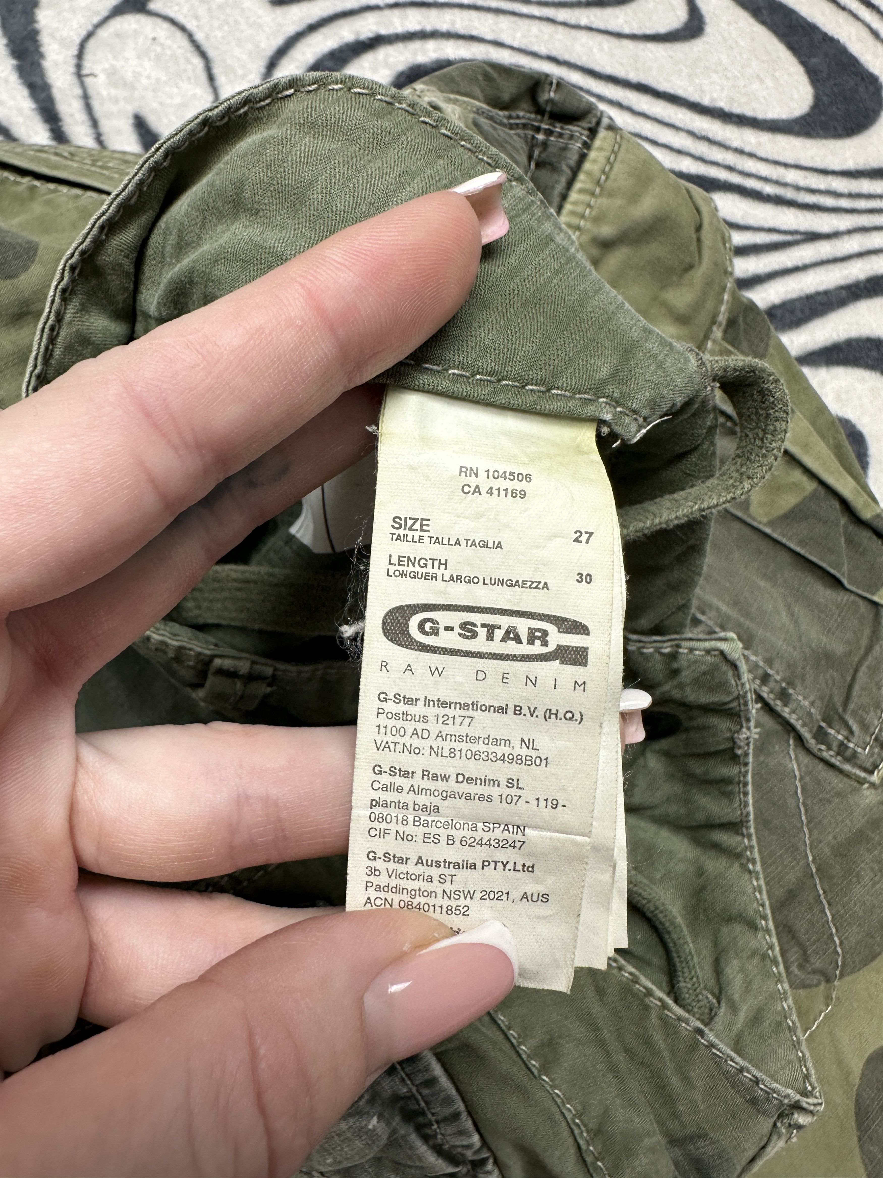 G-Star G Star Raw Rovic Loose Womens Camo Cargo Pants Jogger Size 27" / US 4 / IT 40 - 4 Thumbnail