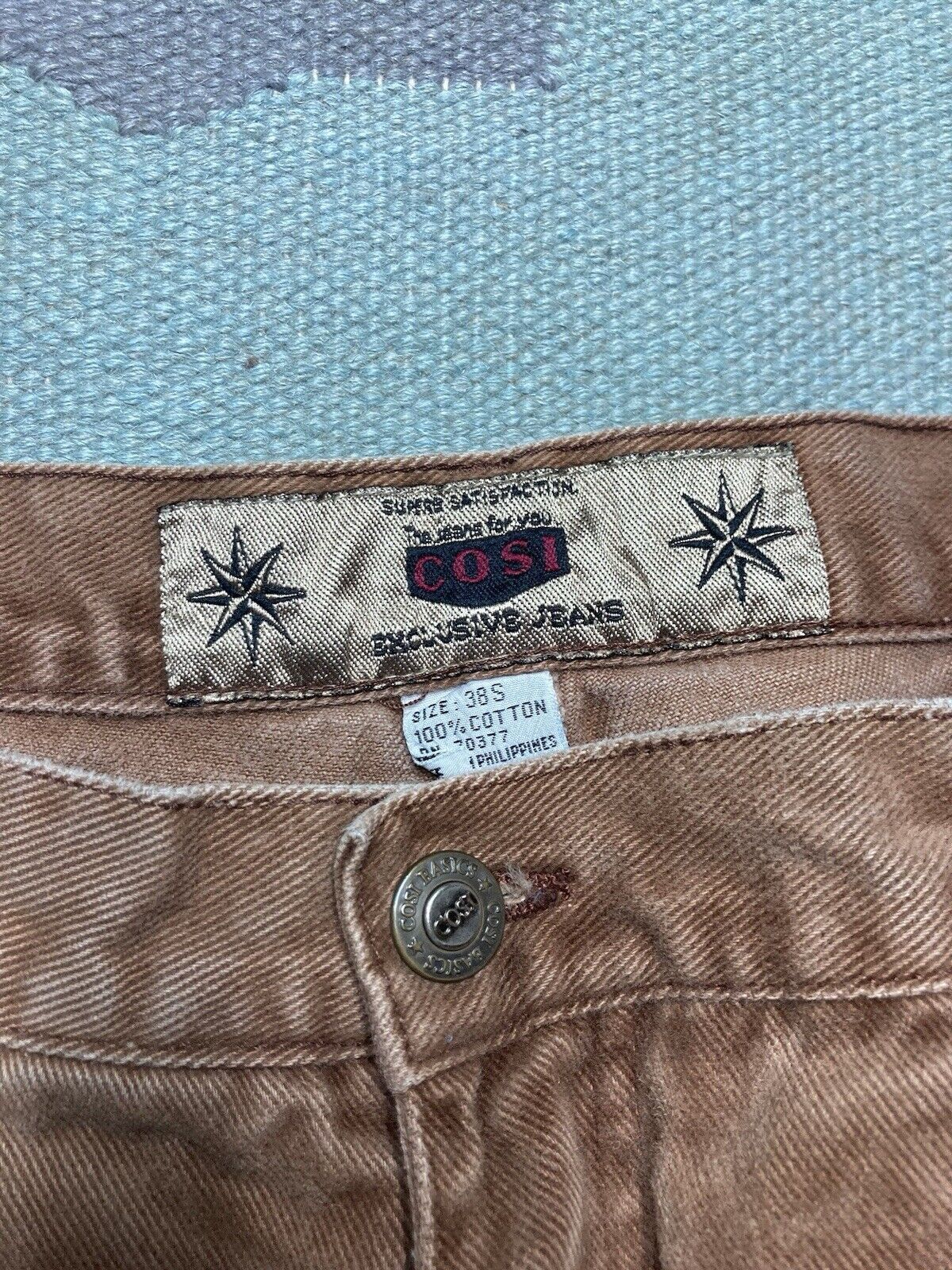 JNCO × Vintage y2k baggy jeans wide leg skater brown tan faded soft 34x29 Size US 34 / EU 50 - 7 Thumbnail